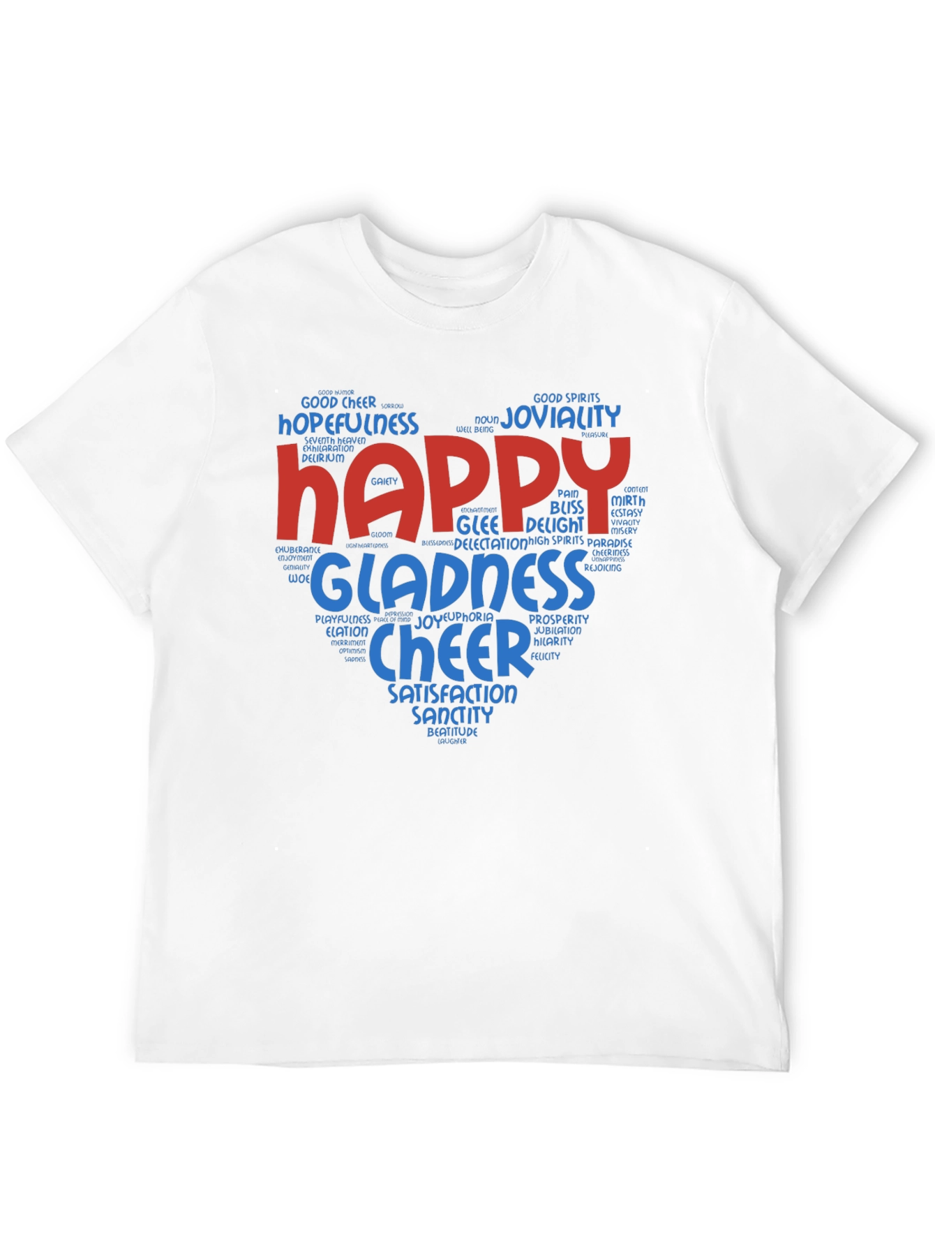 Happy Heart Word Cloud T-Shirt