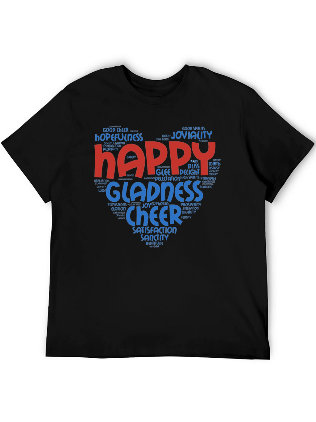 Happy Heart Word Cloud T-Shirt