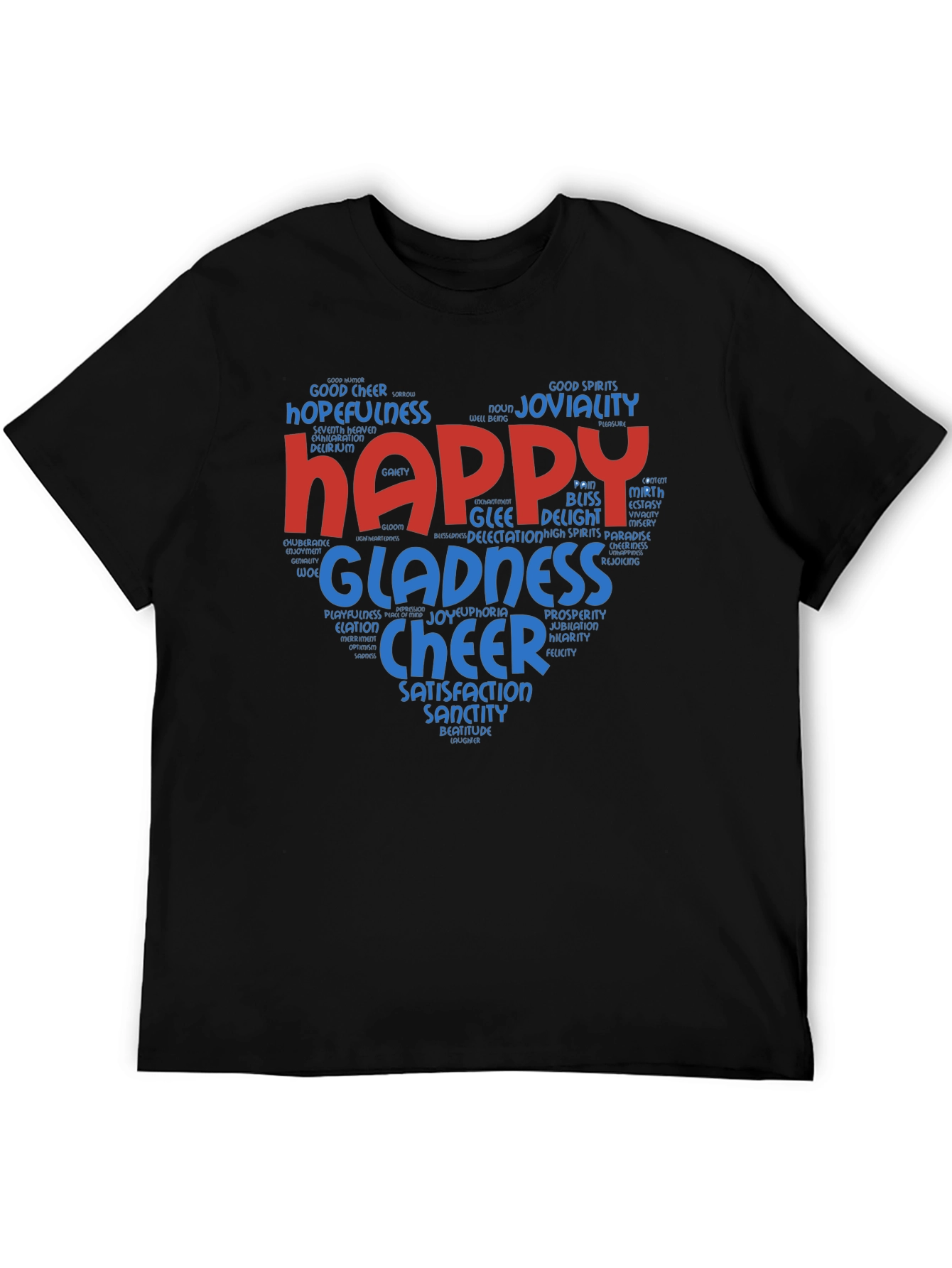Happy Heart Word Cloud T-Shirt