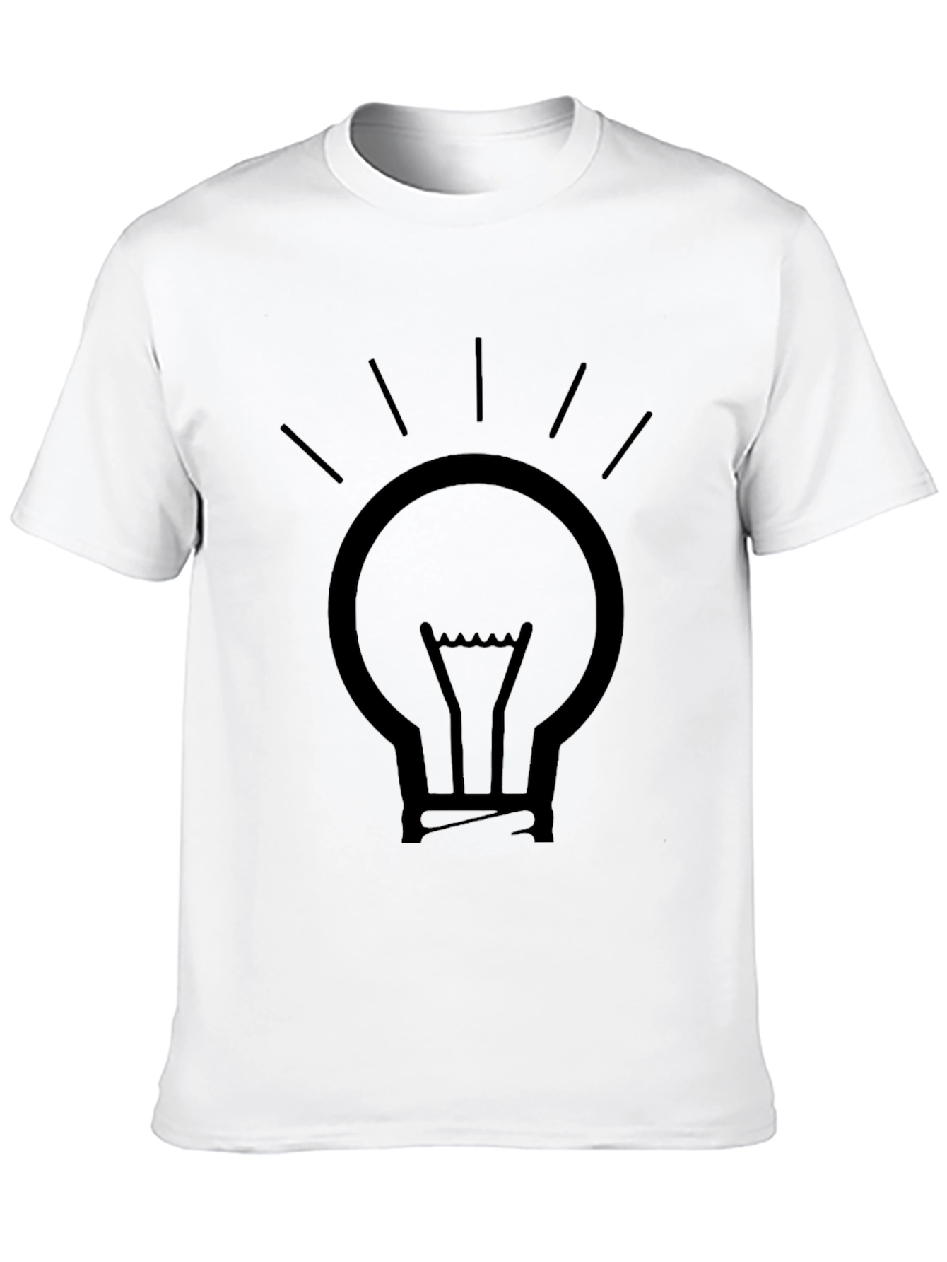 Illuminating Idea Mens Black Graphic T-Shirt