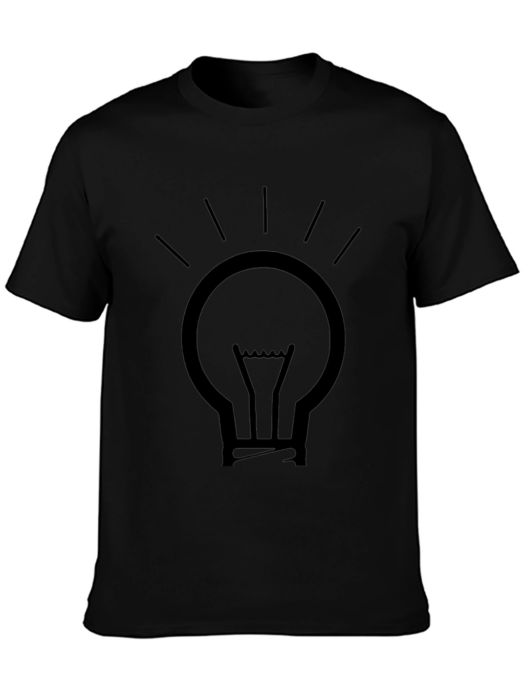 Illuminating Idea Mens Black Graphic T-Shirt