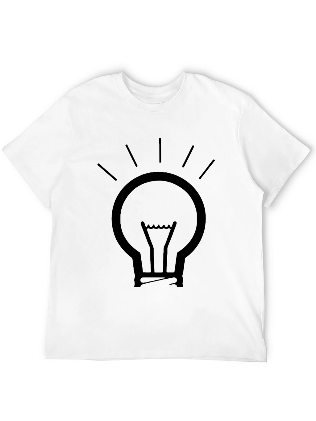 Illuminating Idea Mens Black Graphic T-Shirt