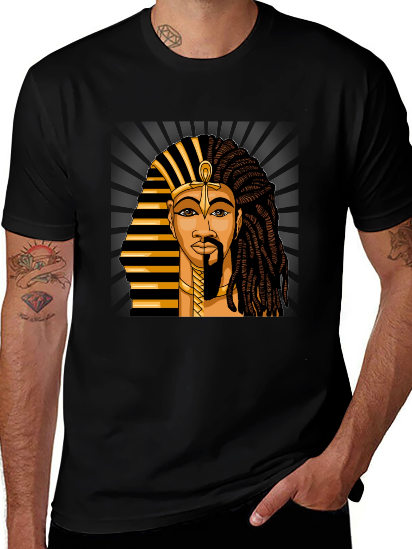 Egyptian Pharaoh Graphic Print T-Shirt