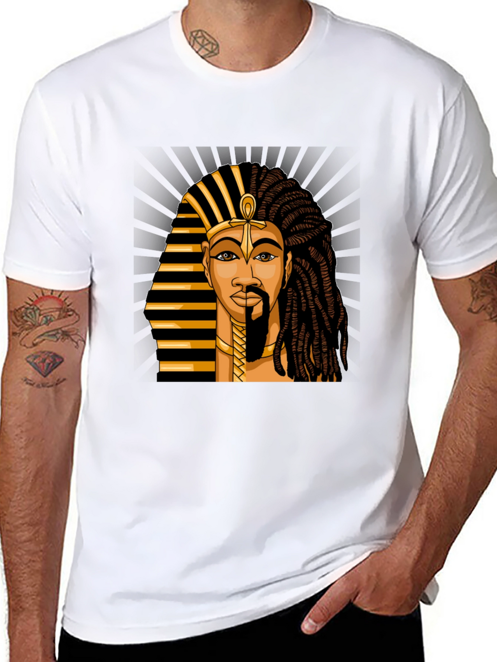 Egyptian Pharaoh Graphic Print T-Shirt