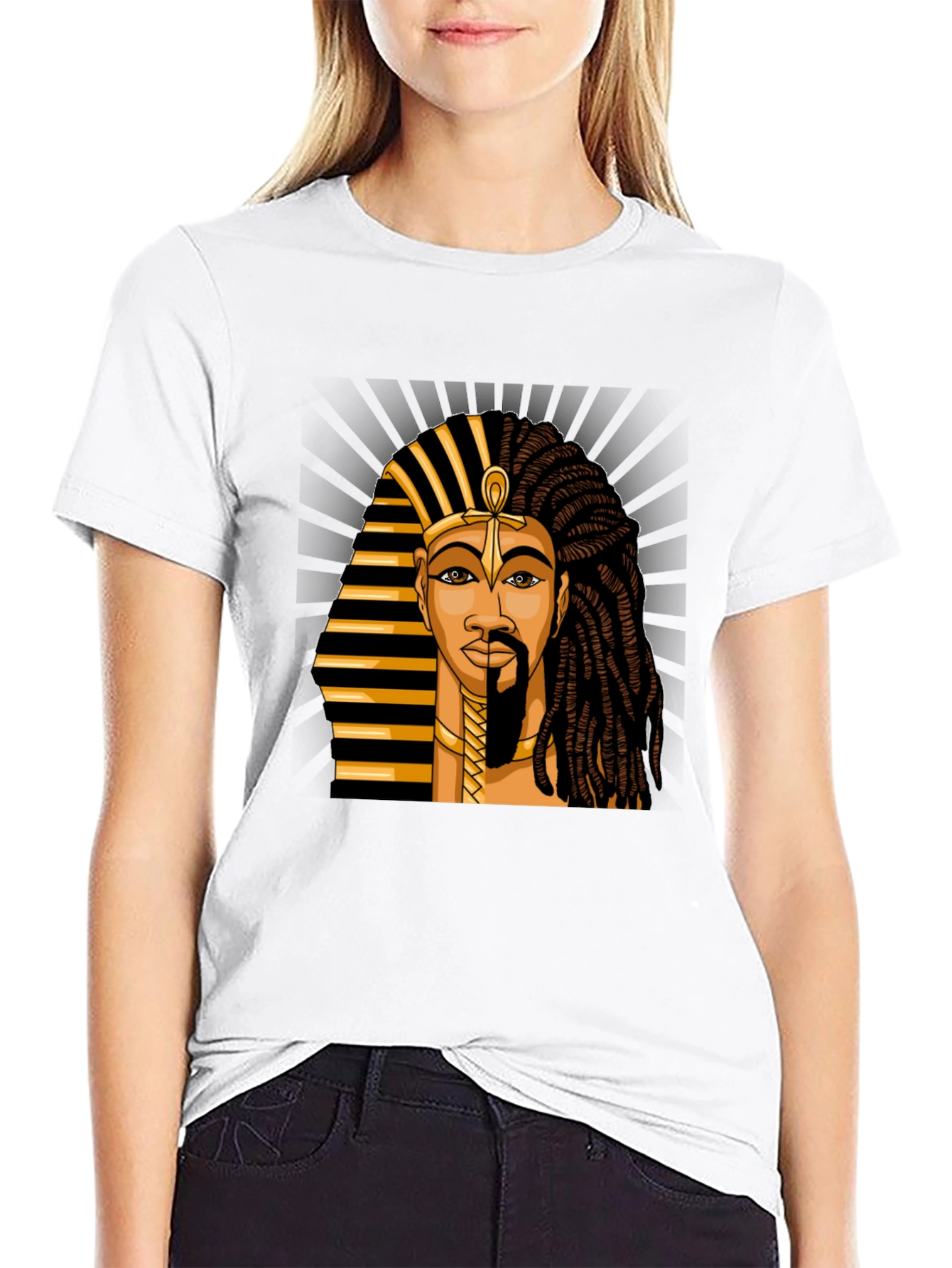 Egyptian Pharaoh Graphic Print T-Shirt