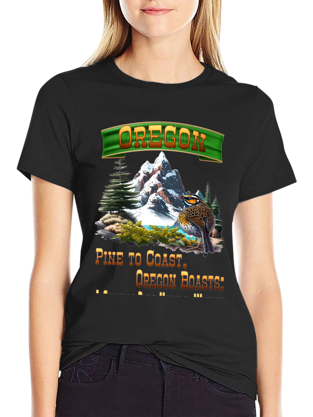 Oregon Landscape Graphic T-Shirt