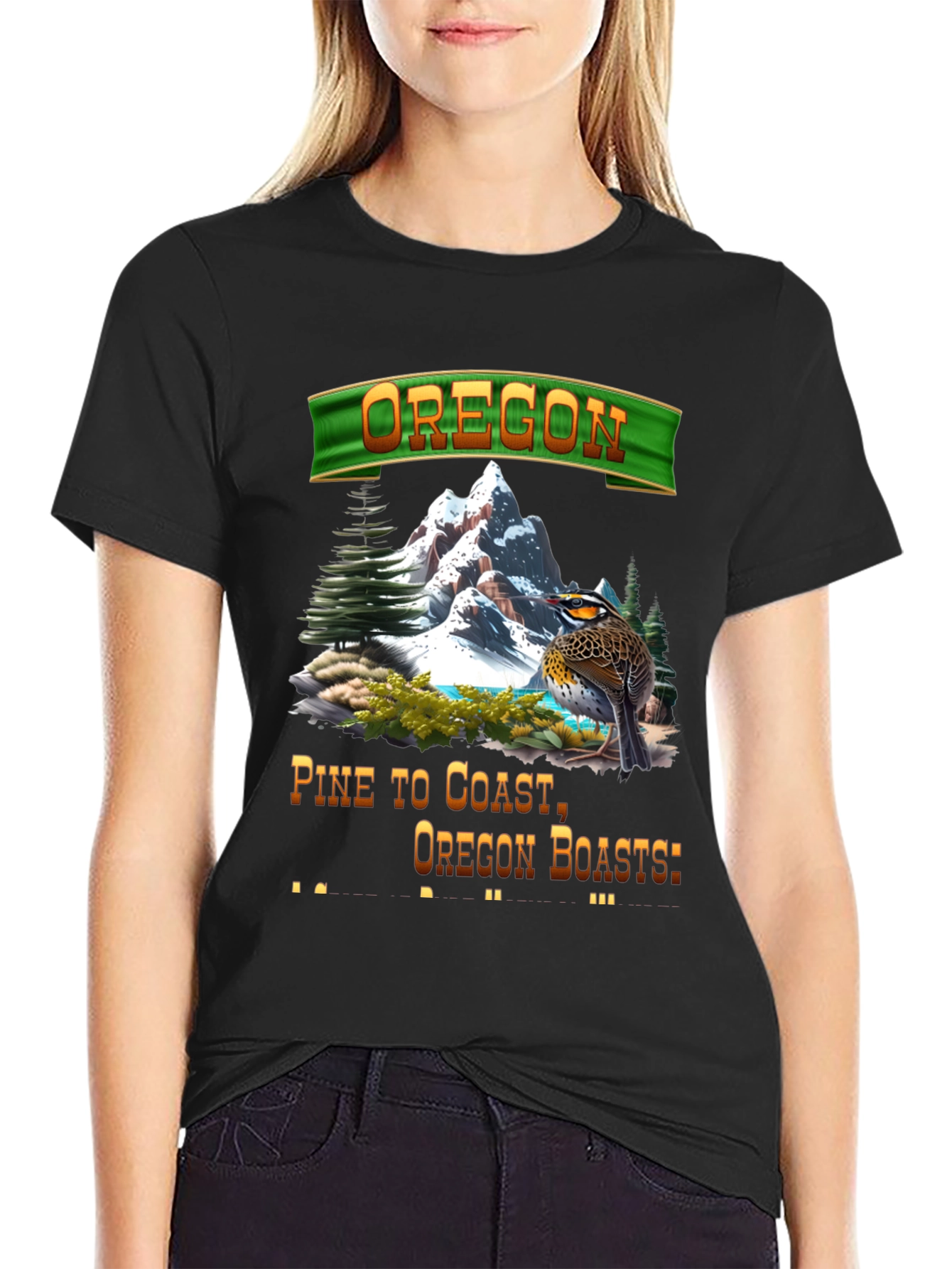 Oregon Landscape Graphic T-Shirt