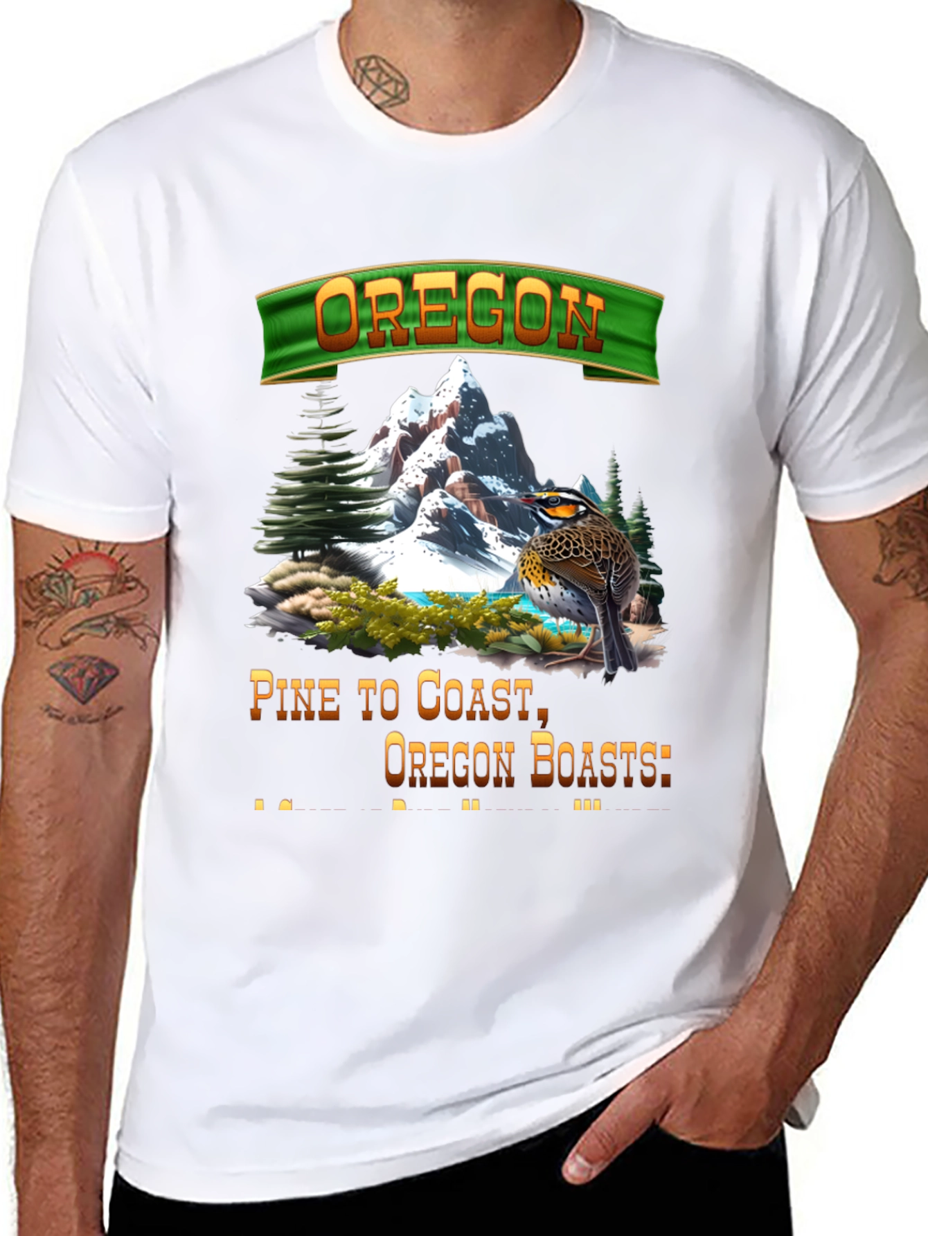 Oregon Landscape Graphic T-Shirt