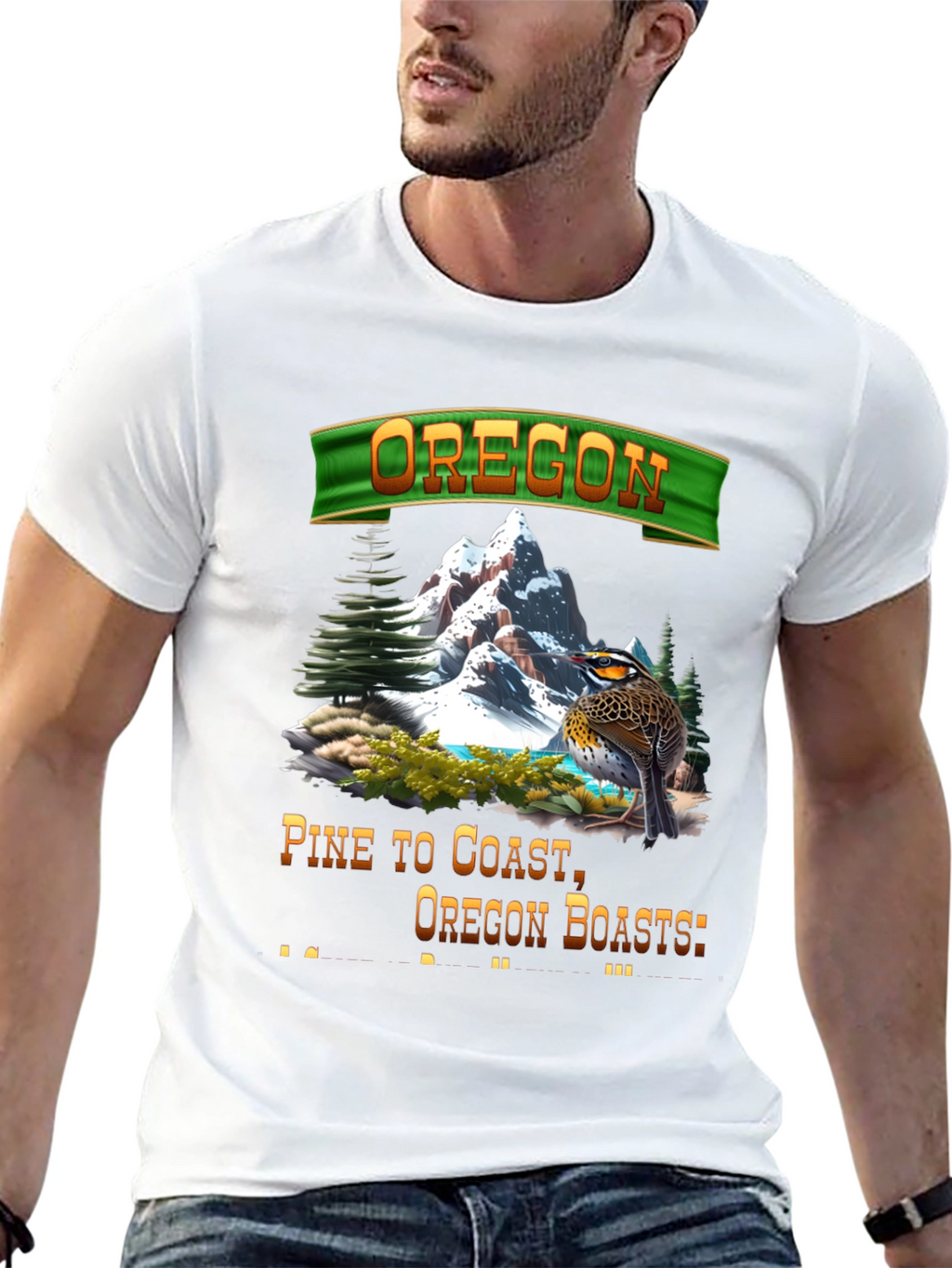 Oregon Landscape Graphic T-Shirt