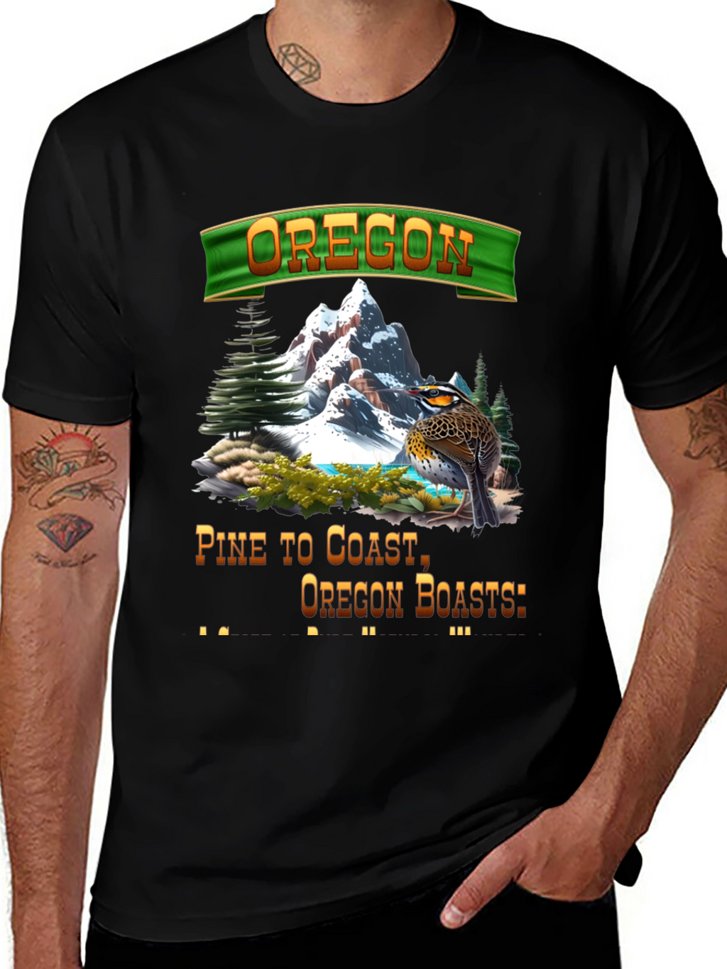 Oregon Landscape Graphic T-Shirt