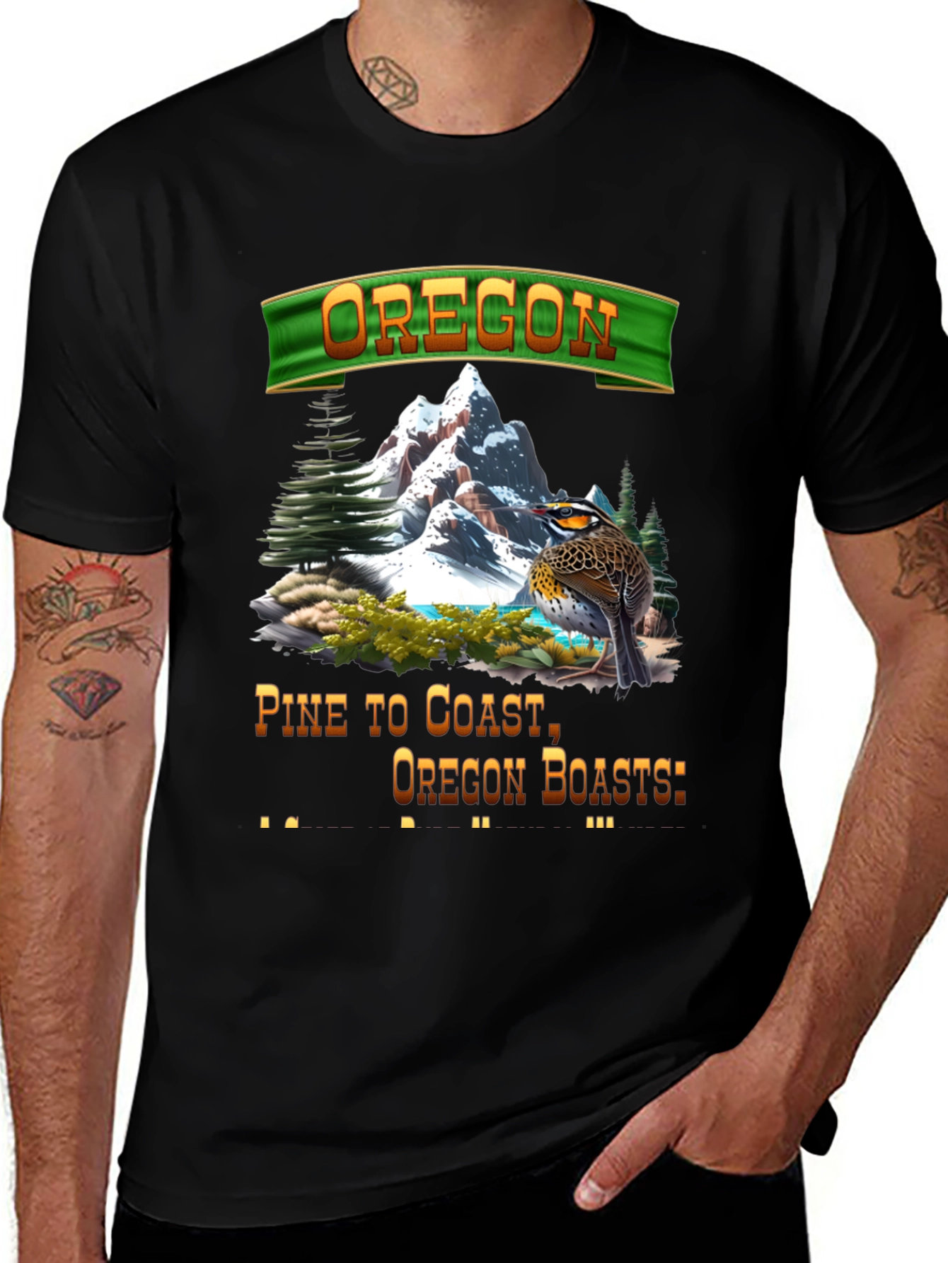 Oregon Landscape Graphic T-Shirt