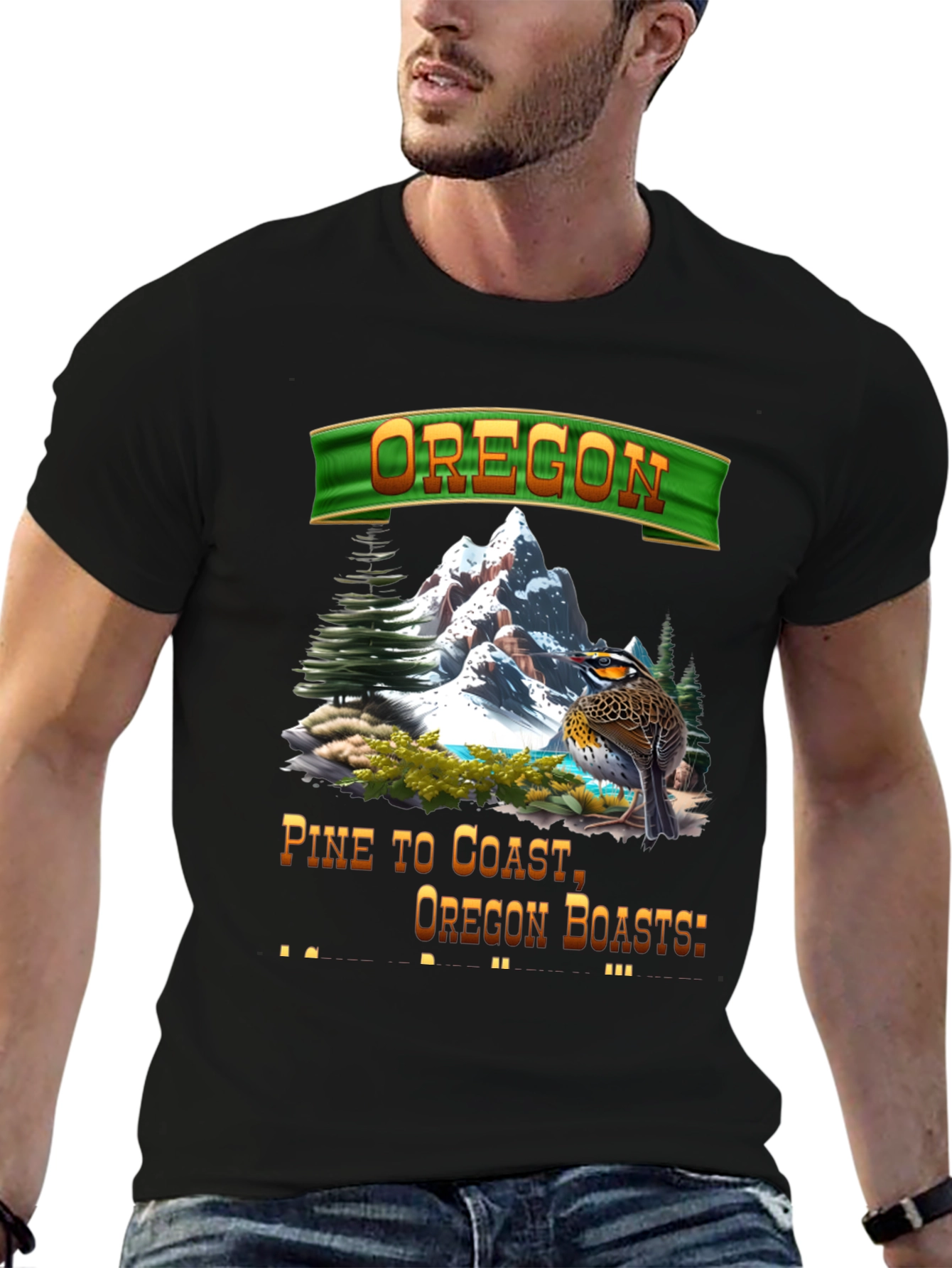 Oregon Landscape Graphic T-Shirt