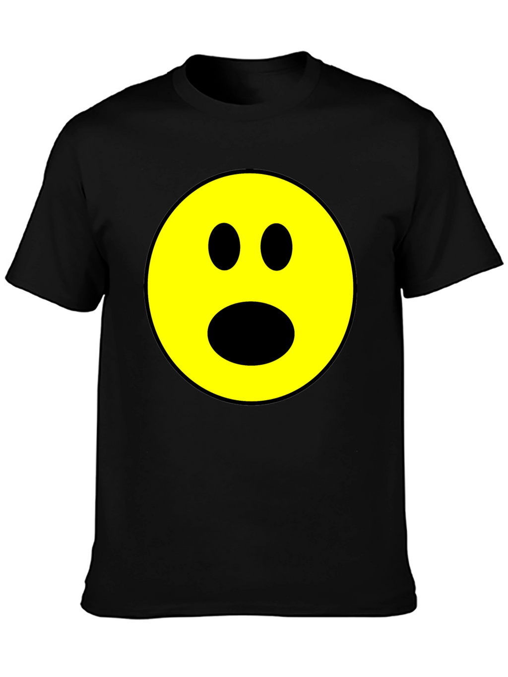 Shocked Emoji Graphic T-Shirt - Black