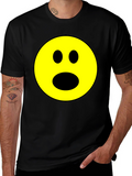 Shocked Emoji Graphic T-Shirt - Black