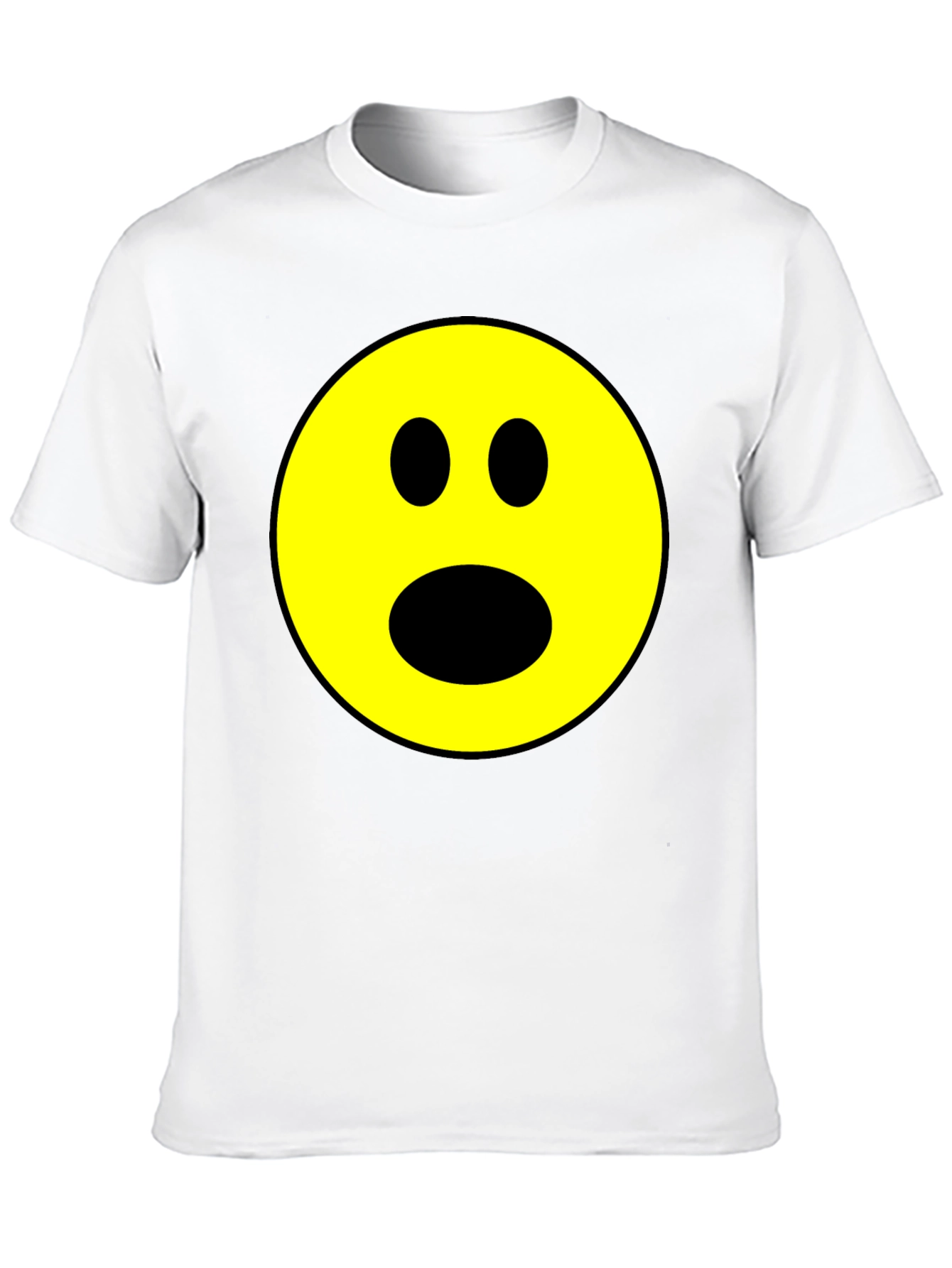 Shocked Emoji Graphic T-Shirt - Black