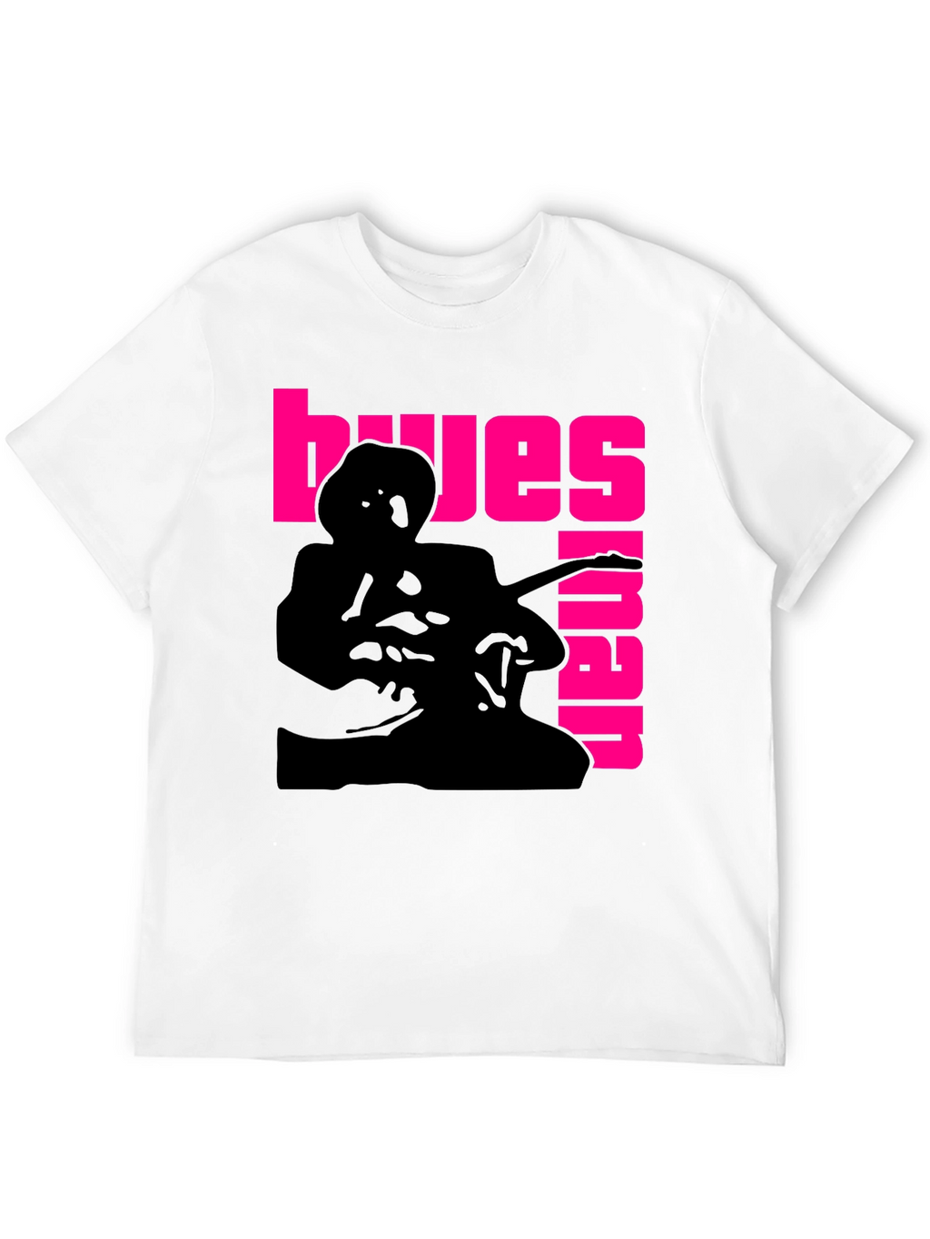 Blues Guitarist Graphic T-Shirt - Black
