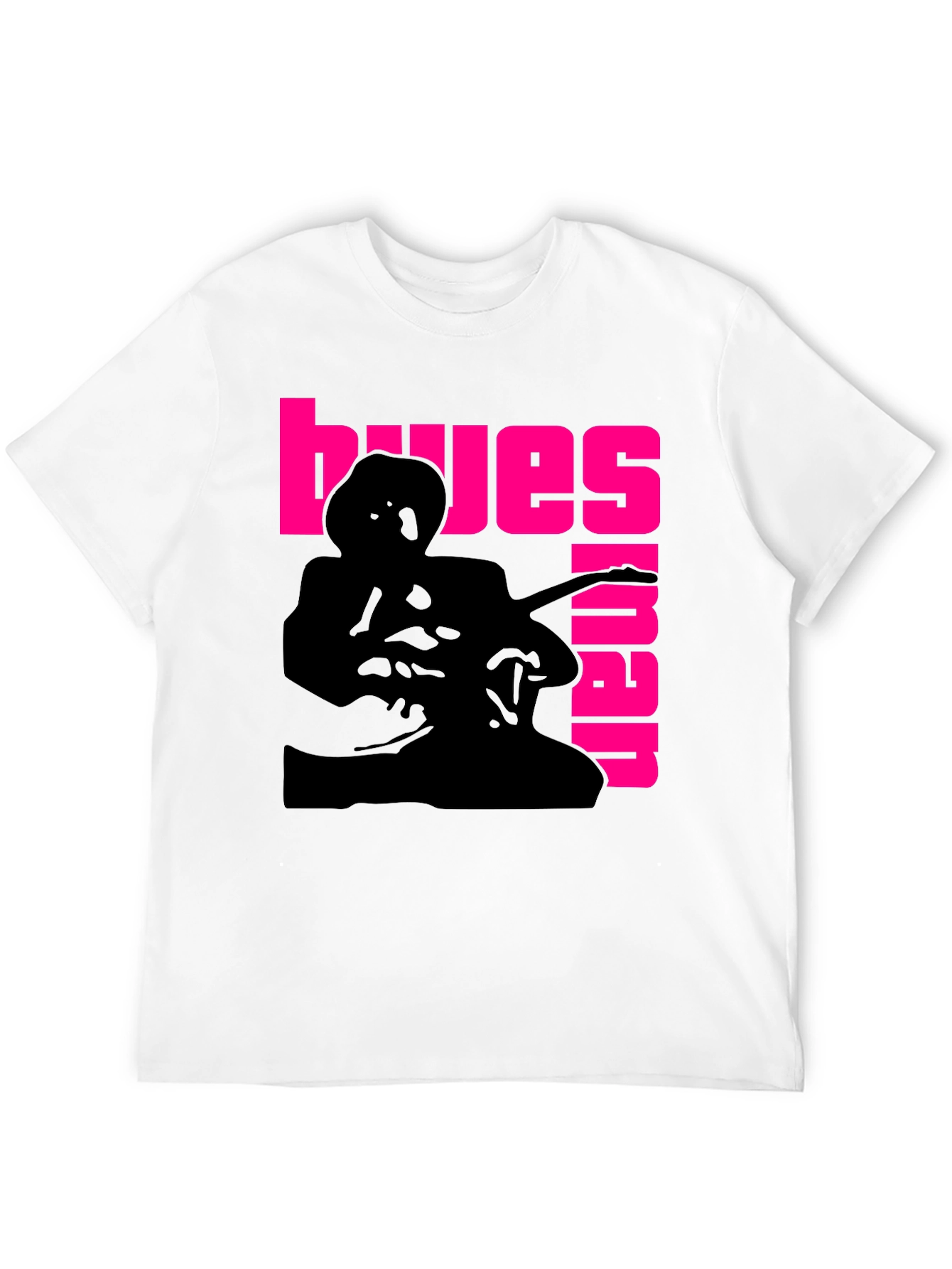Blues Guitarist Graphic T-Shirt - Black