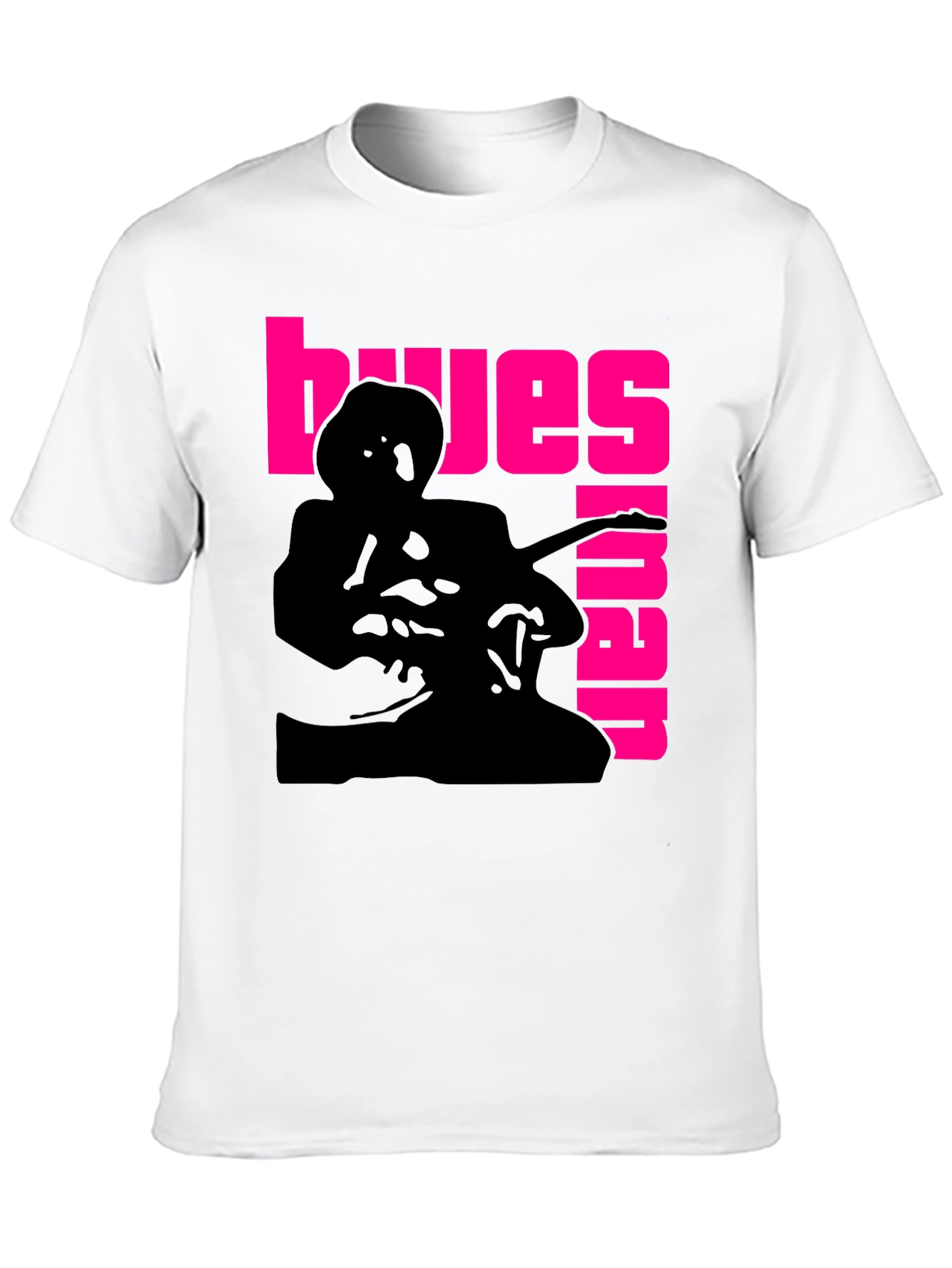 Blues Guitarist Graphic T-Shirt - Black