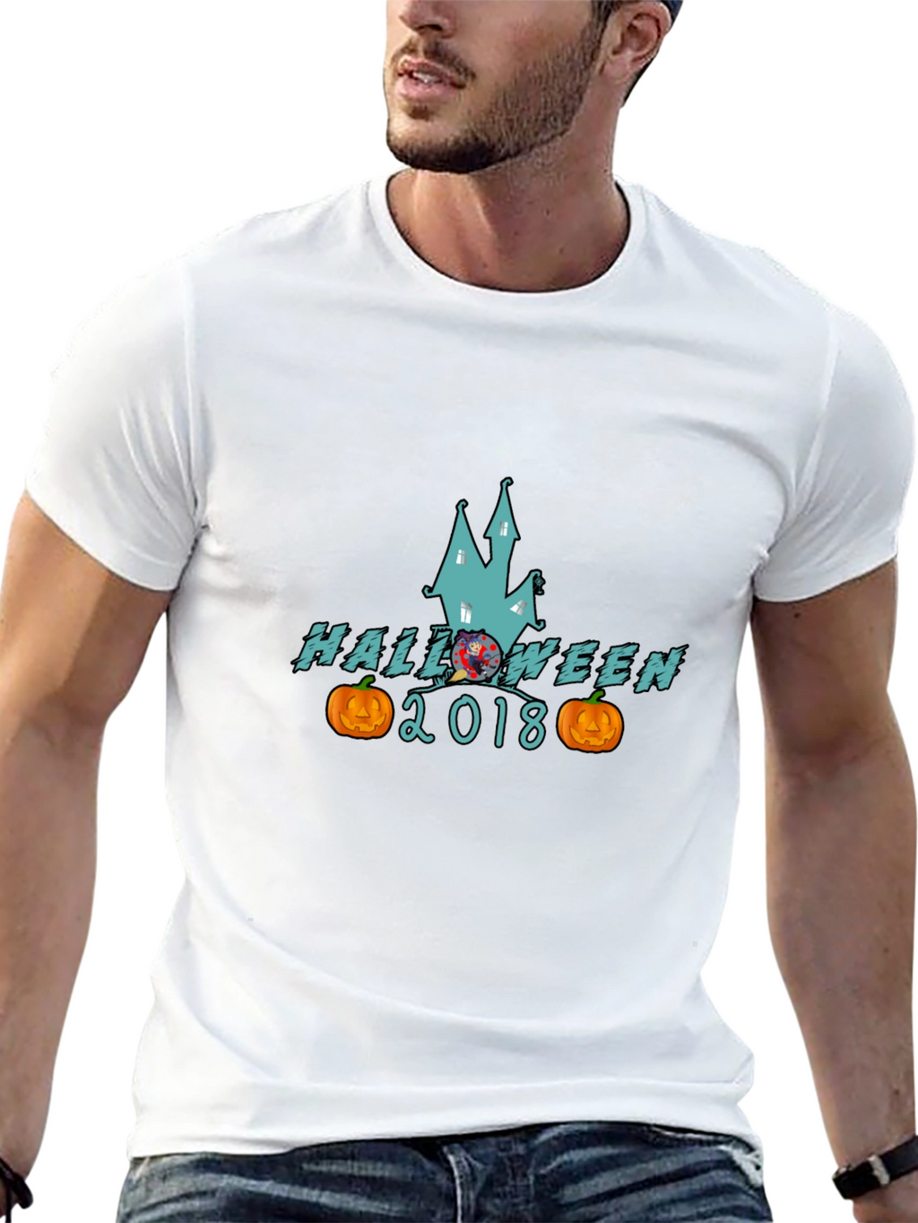 Halloween 2018 T-Shirt Spooky Haunted House Design