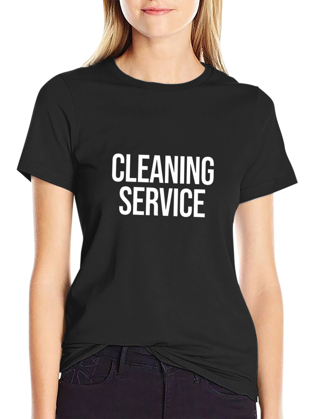 Cleaning Service T-Shirt - Bold Text Design