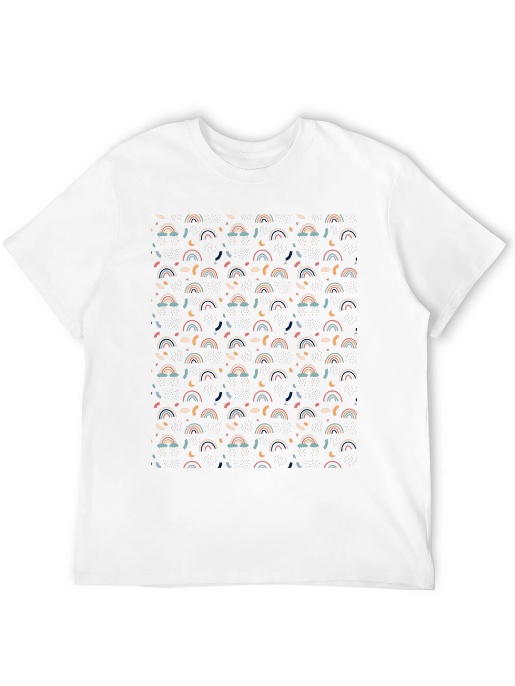 Rainbow Pattern Black T-Shirt