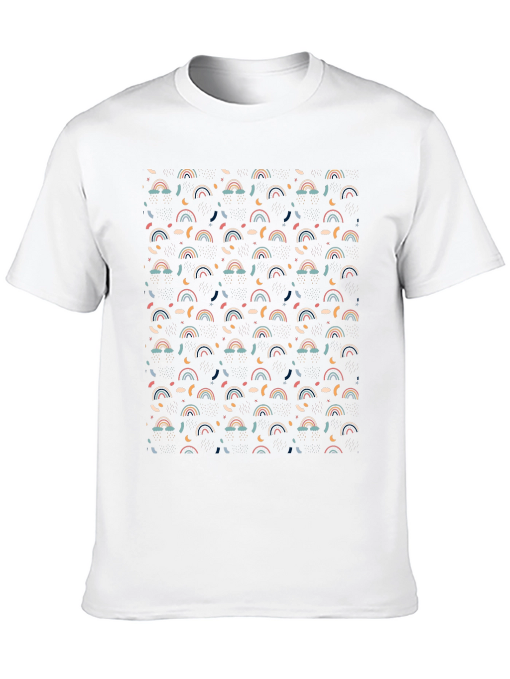 Rainbow Pattern Black T-Shirt