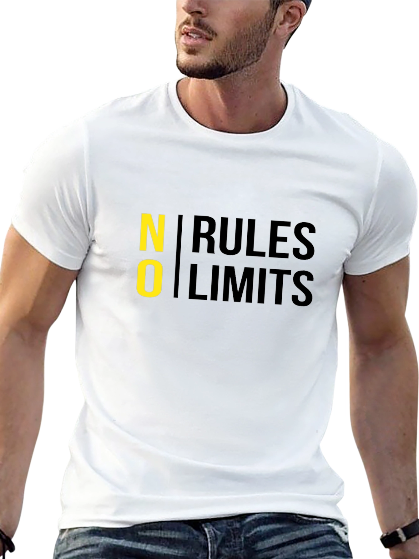 No Rules No Limits Black Graphic Tee