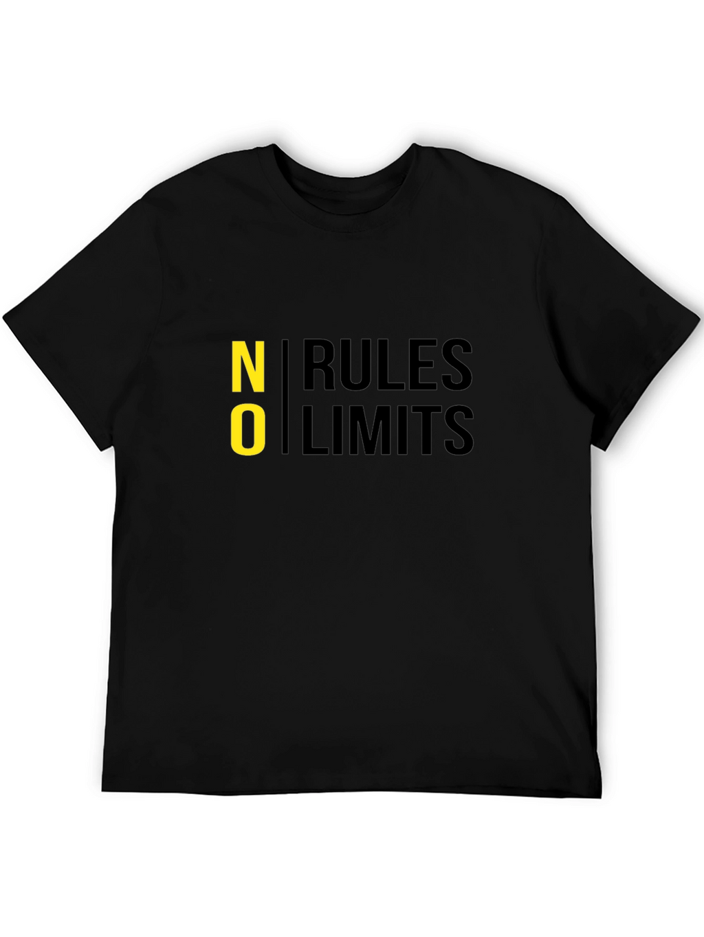 No Rules No Limits Black Graphic Tee
