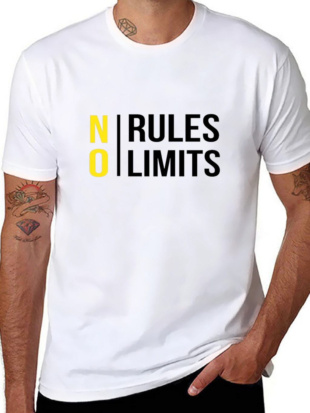 No Rules No Limits Black Graphic Tee