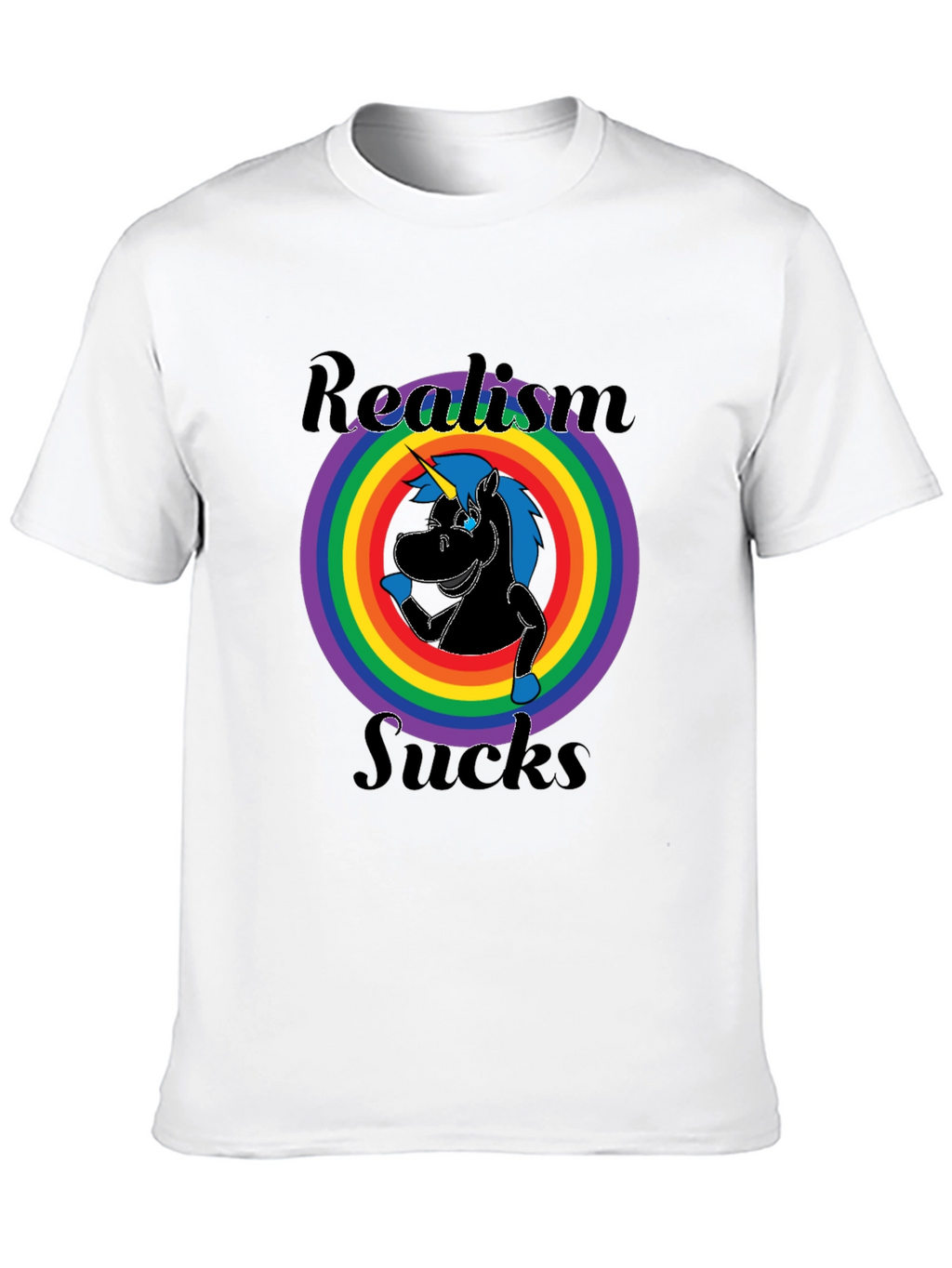 Realism Sucks Unicorn Graphic Tee