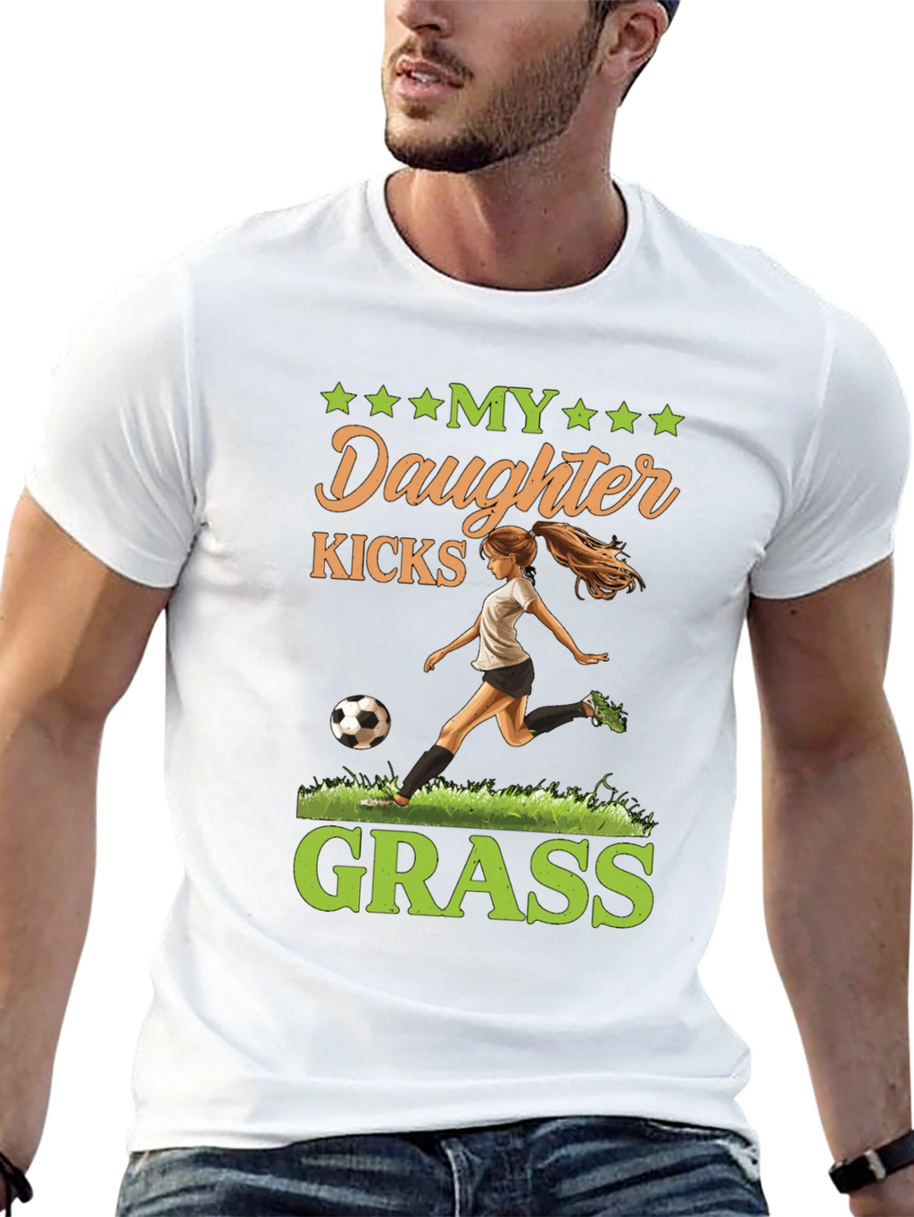 My Daughter Kicks Grass T-Shirt Soccer Mom