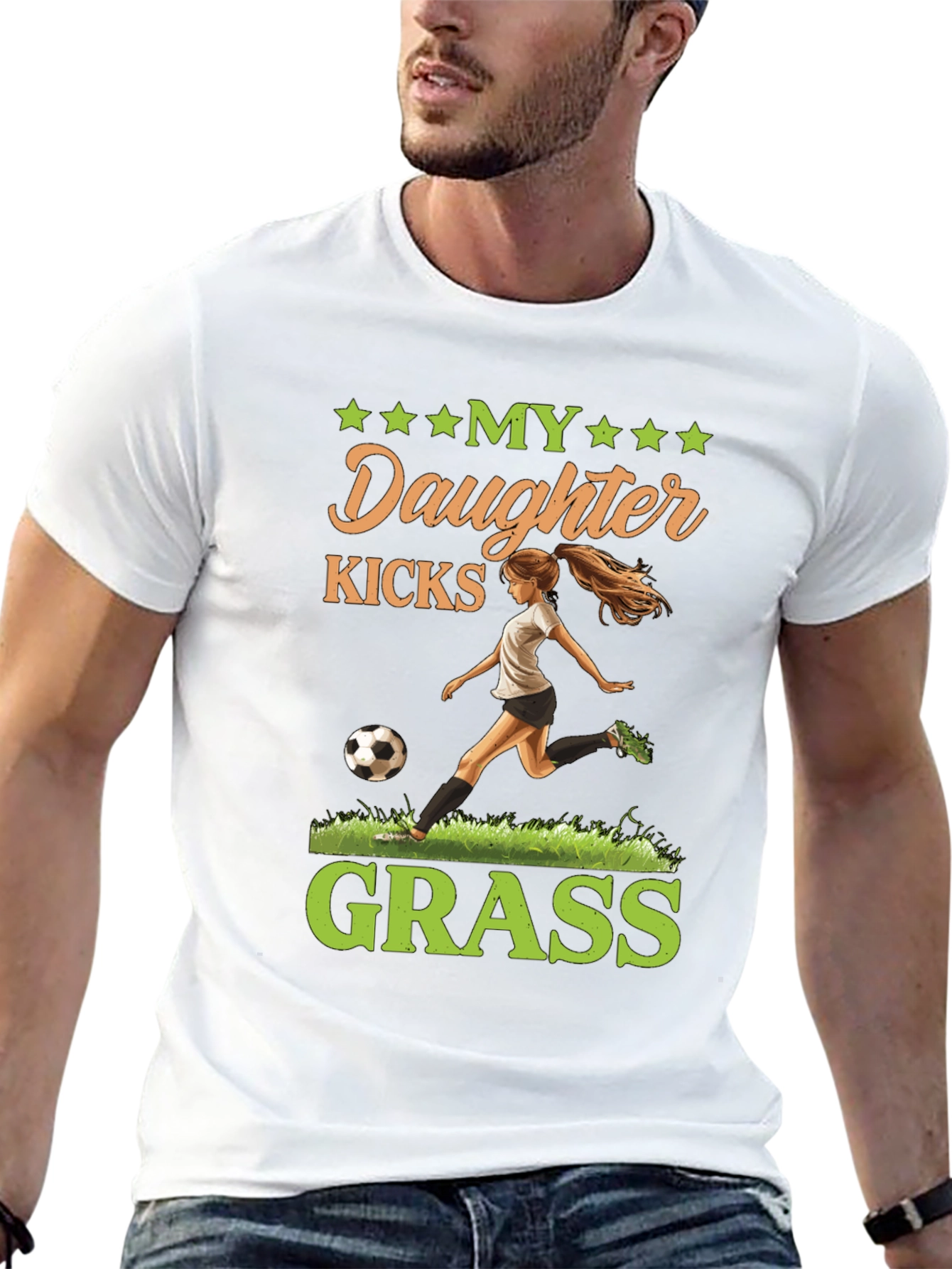 My Daughter Kicks Grass T-Shirt Soccer Mom