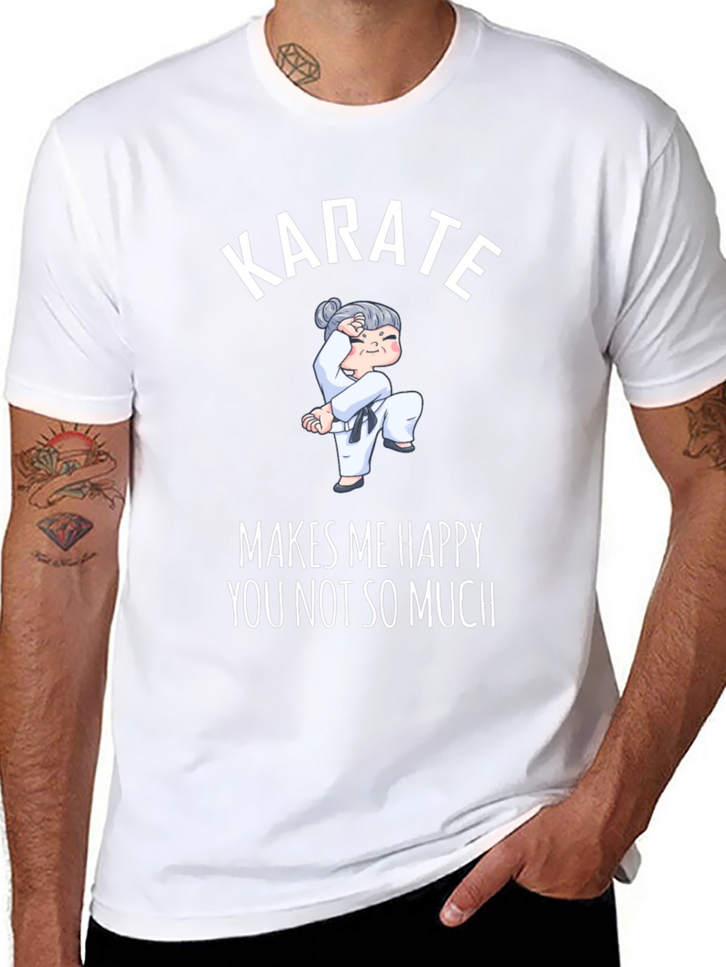 Karate Makes Me Happy Graphic T-Shirt