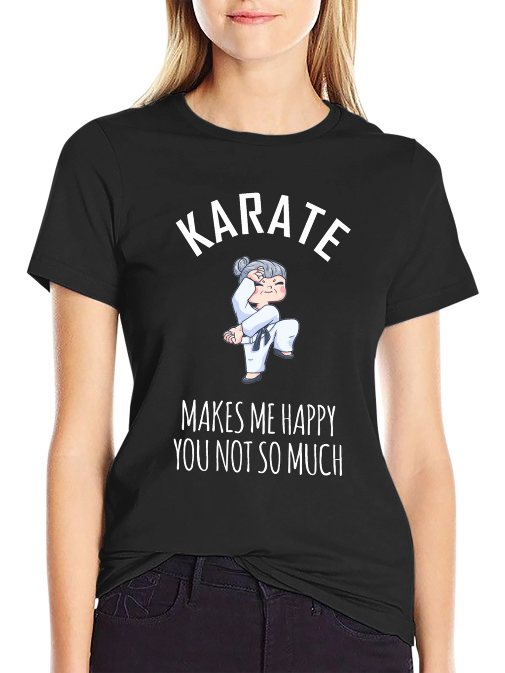 Karate Makes Me Happy Graphic T-Shirt