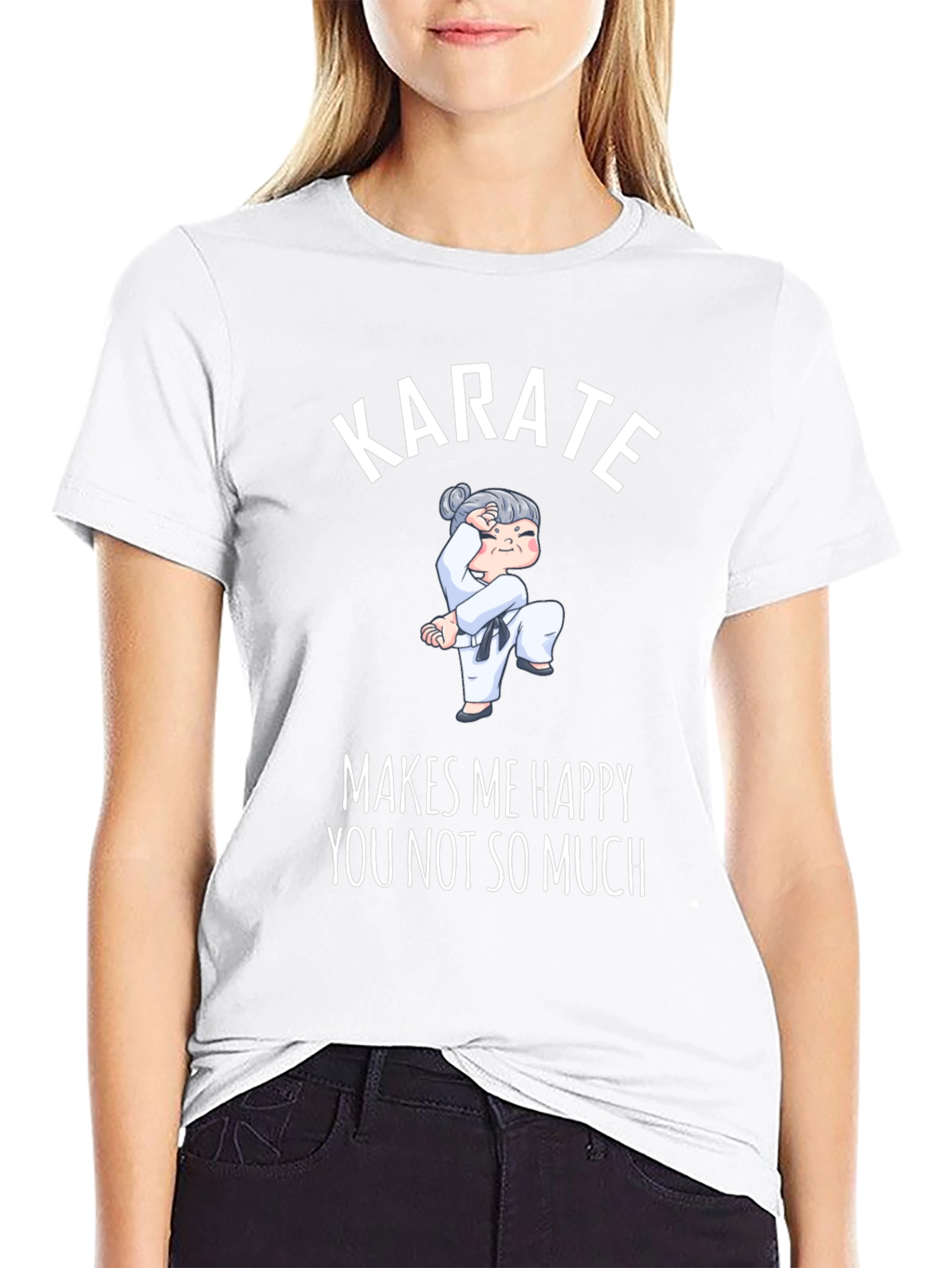 Karate Makes Me Happy Graphic T-Shirt