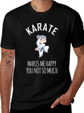 Karate Makes Me Happy Graphic T-Shirt