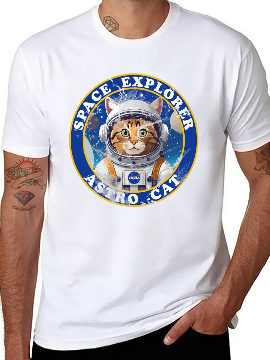 Space Explorer Astro Cat T-Shirt
