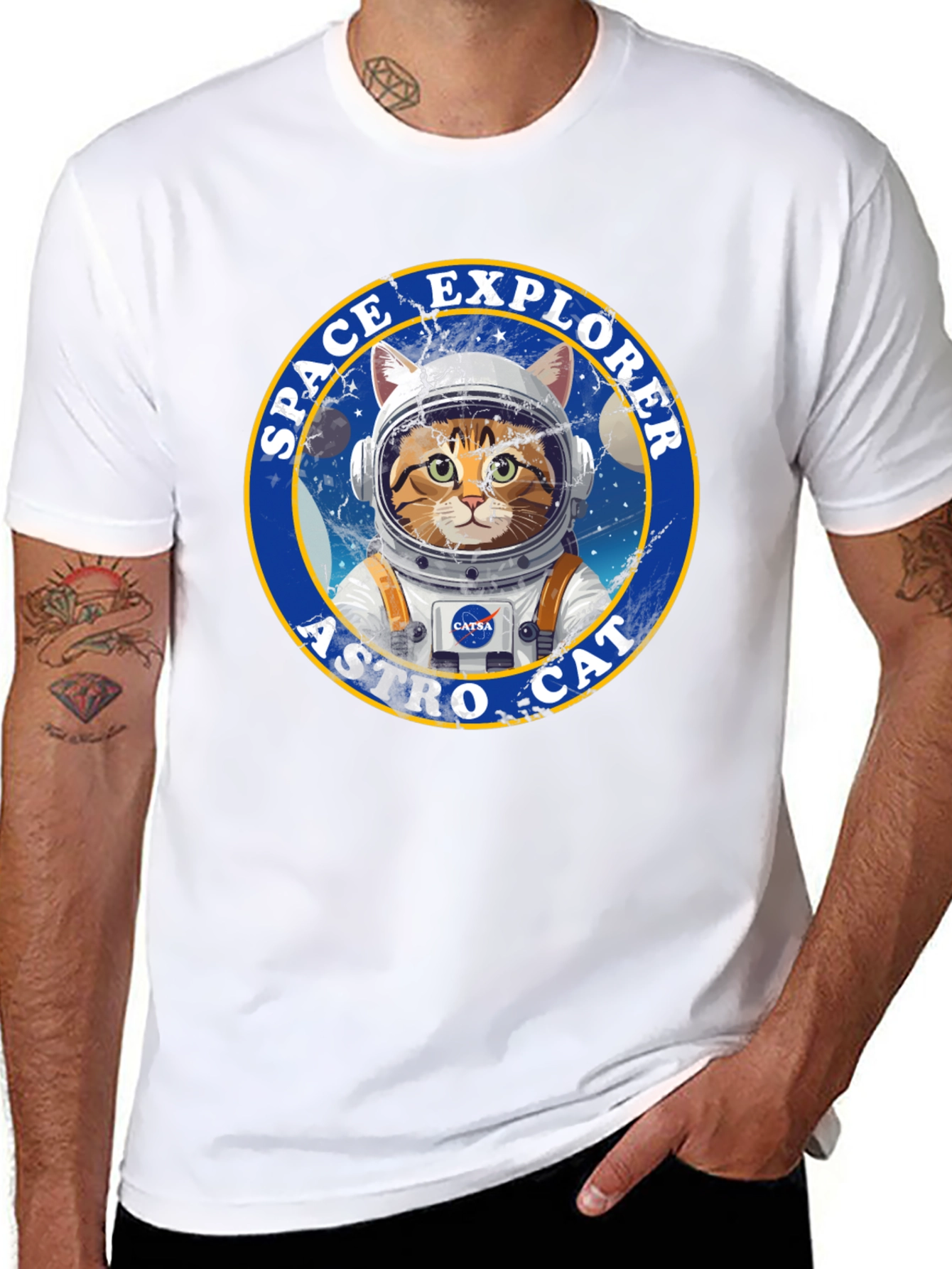 Space Explorer Astro Cat T-Shirt