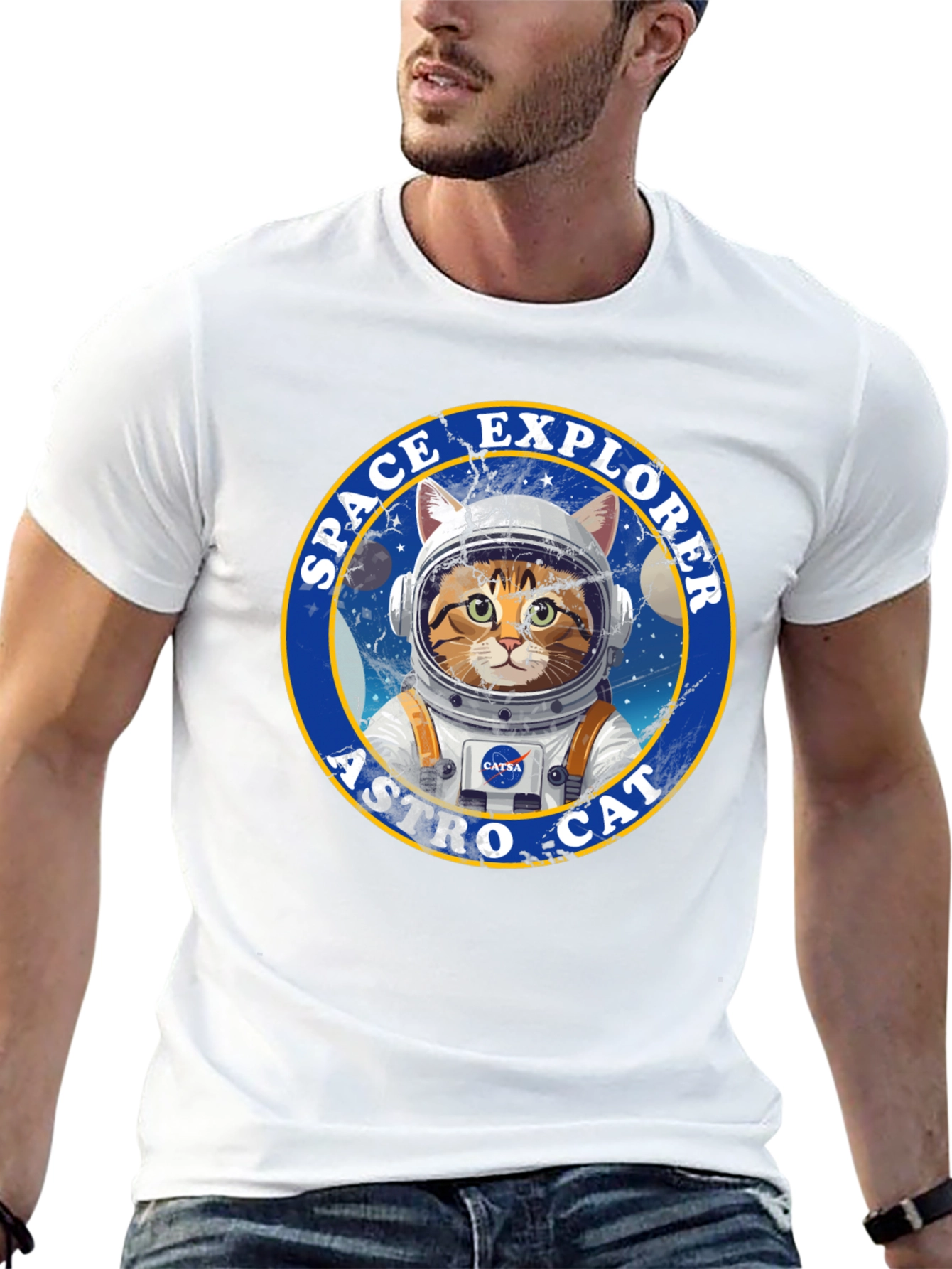 Space Explorer Astro Cat T-Shirt