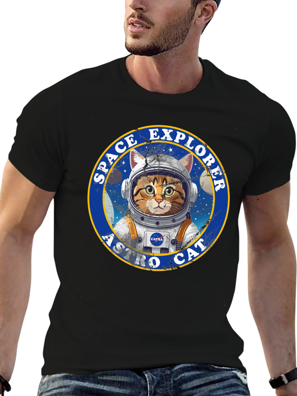 Space Explorer Astro Cat T-Shirt