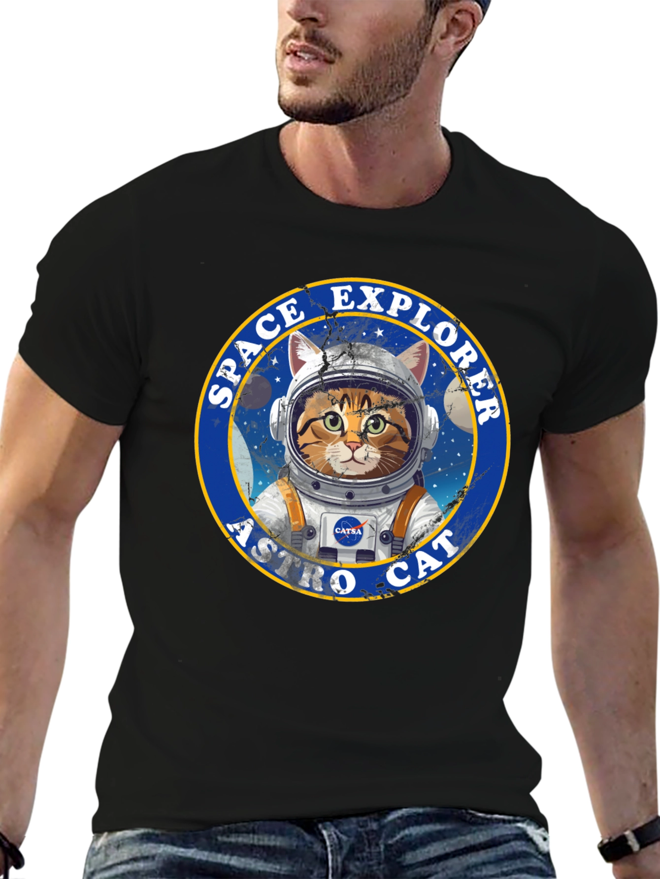 Space Explorer Astro Cat T-Shirt