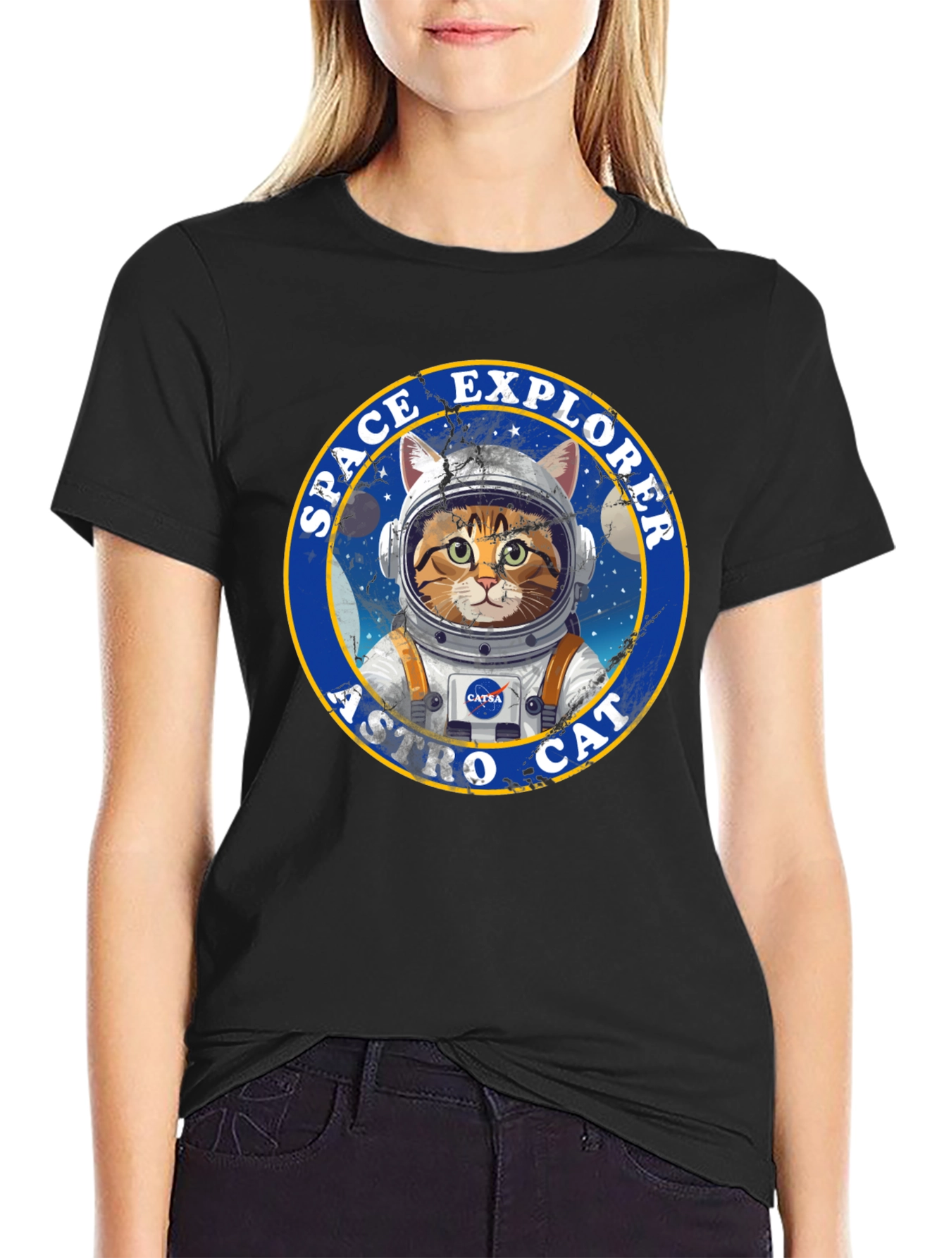 Space Explorer Astro Cat T-Shirt