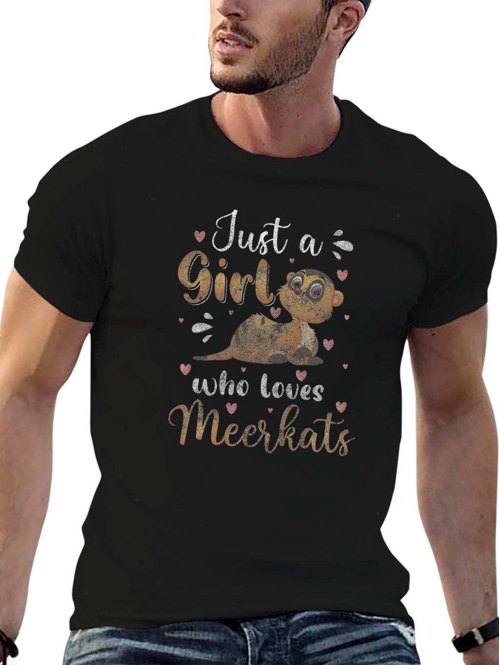 Just A Girl Who Loves Meerkats Graphic Tee