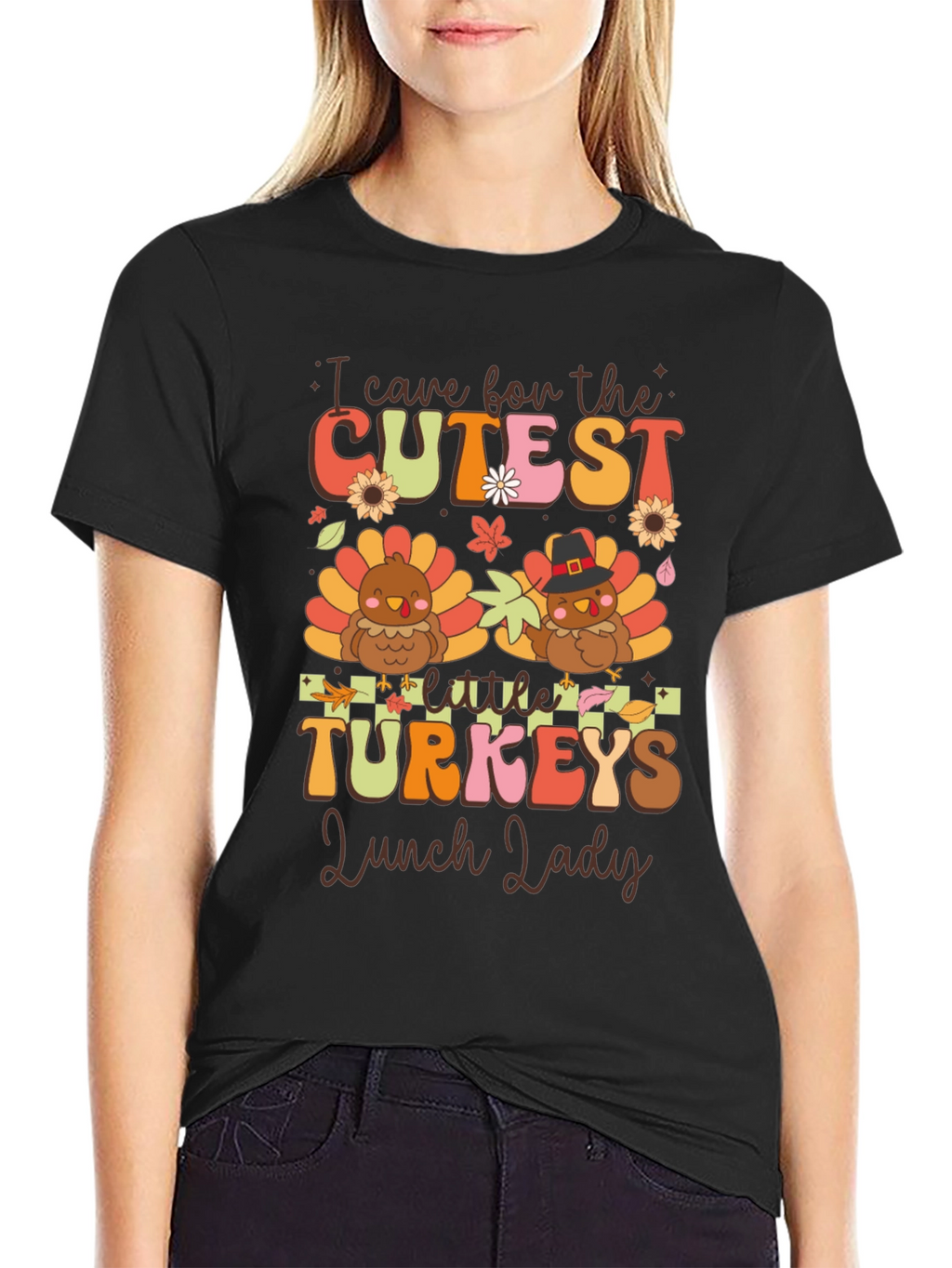 Cutest Little Turkeys Lunch Lady T-Shirt