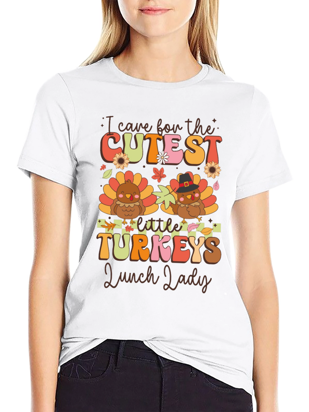 Cutest Little Turkeys Lunch Lady T-Shirt