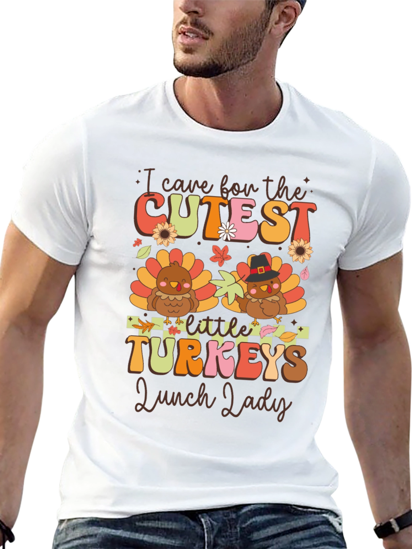 Cutest Little Turkeys Lunch Lady T-Shirt