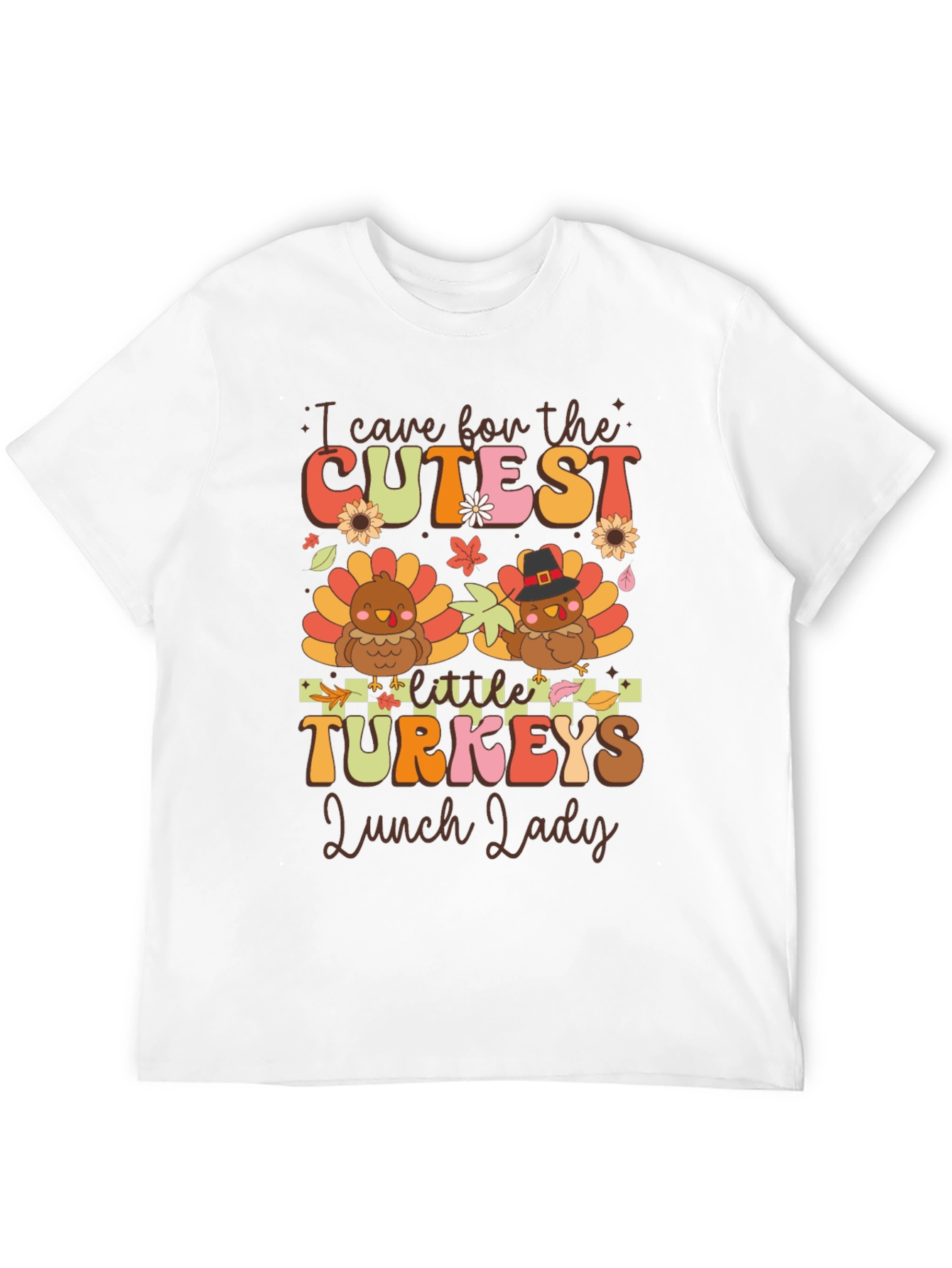 Cutest Little Turkeys Lunch Lady T-Shirt