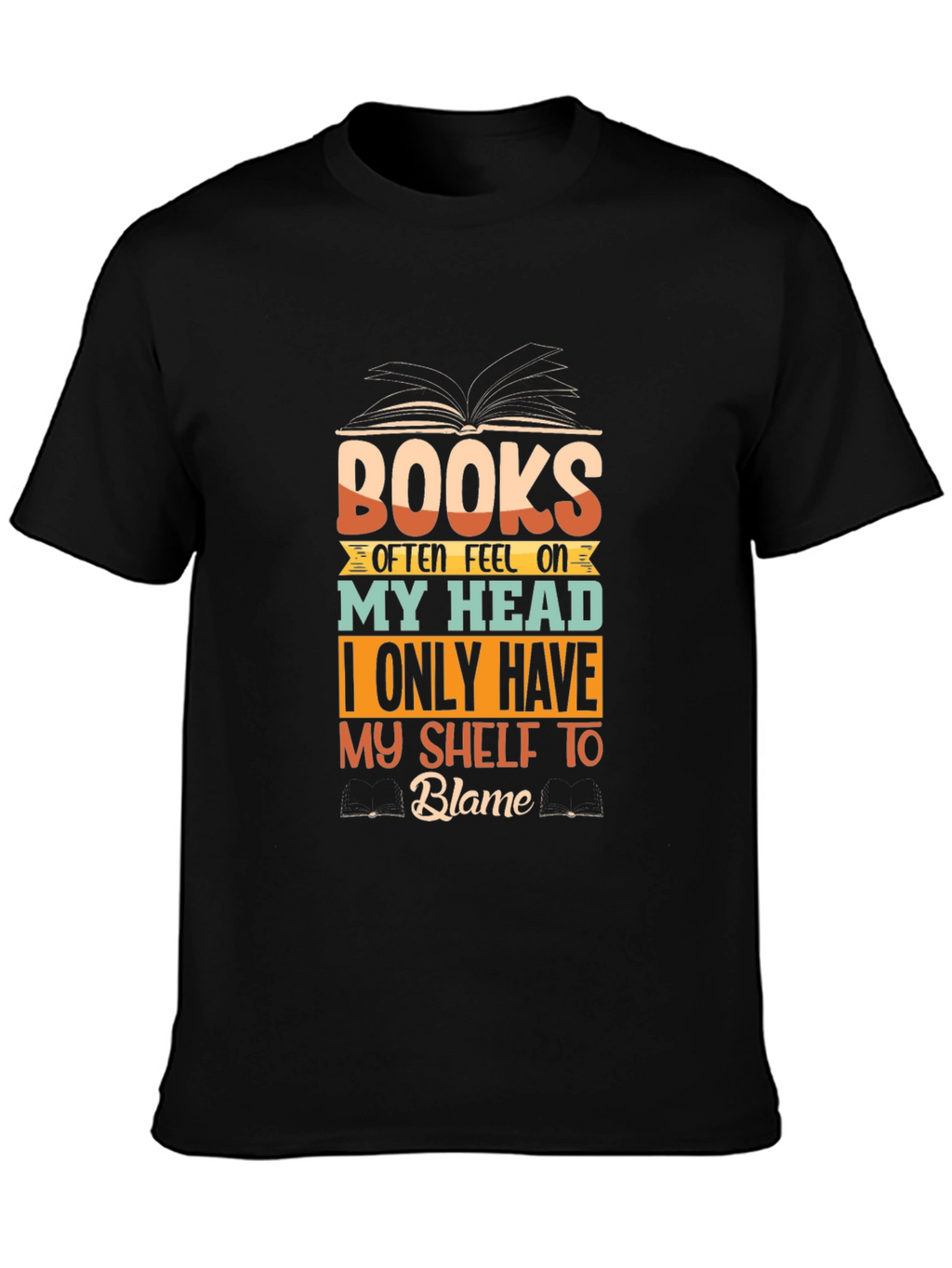 Books on My Head Funny Graphic T-Shirt