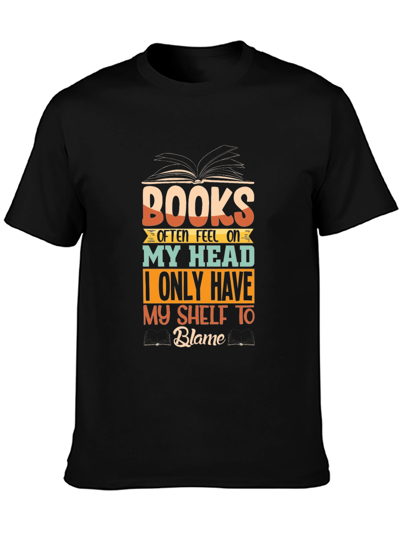Books on My Head Funny Graphic T-Shirt