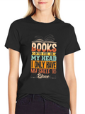 Books on My Head Funny Graphic T-Shirt